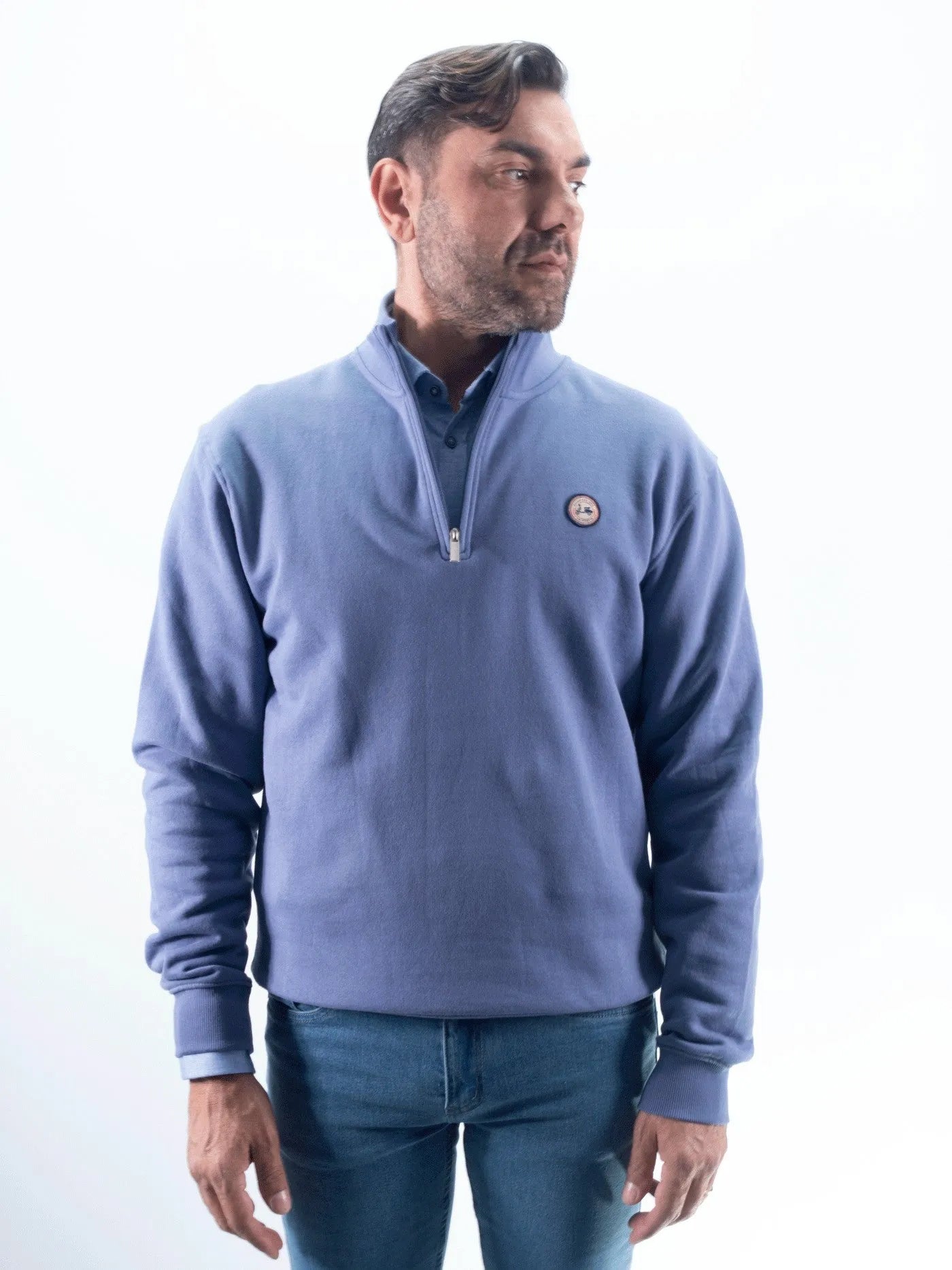 SUDADERA BASICA CREMALLERA LA VESPITA AZUL