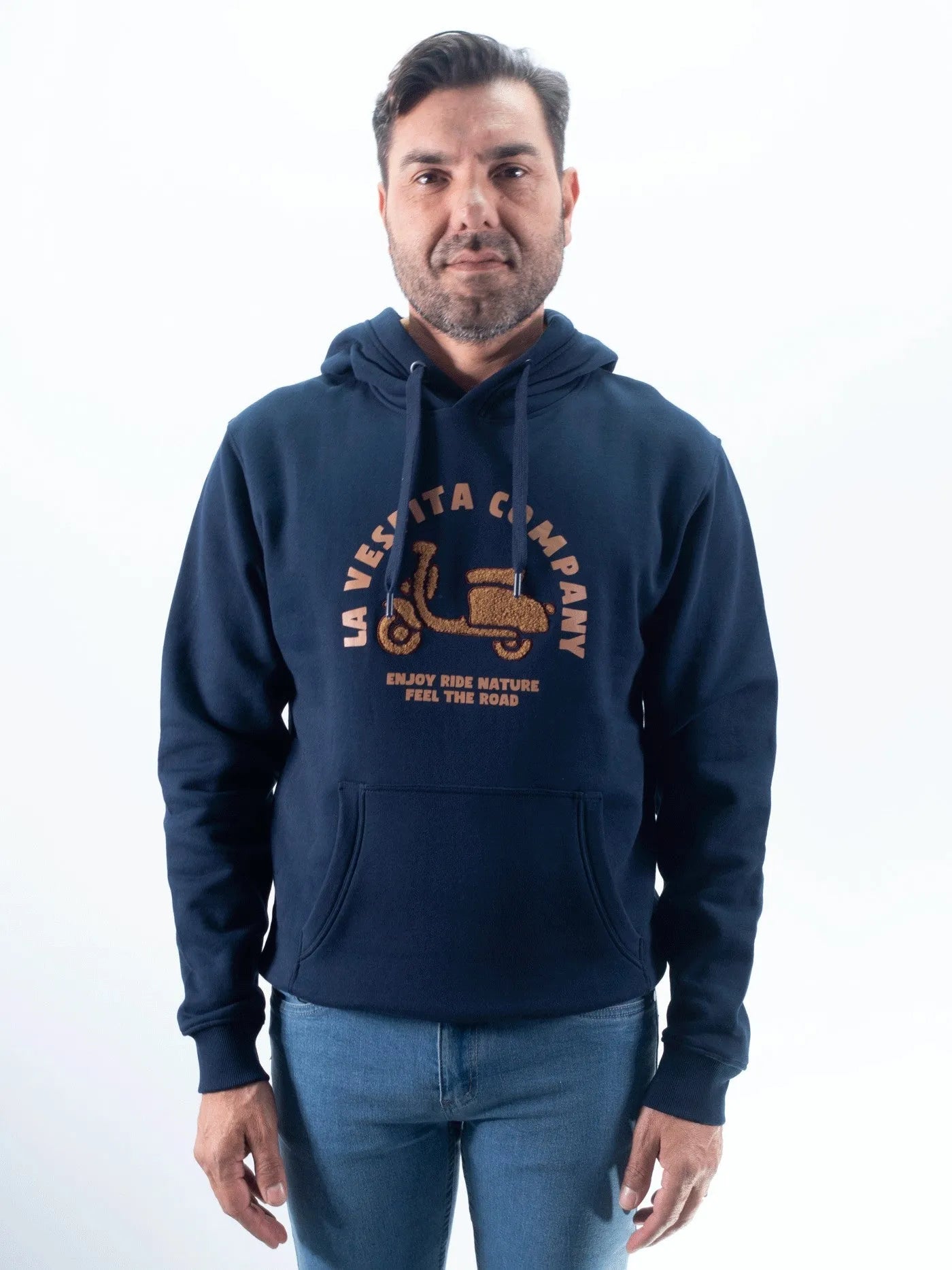 SUDADERA LOGO TOALLA LA VESPITA MARINO.