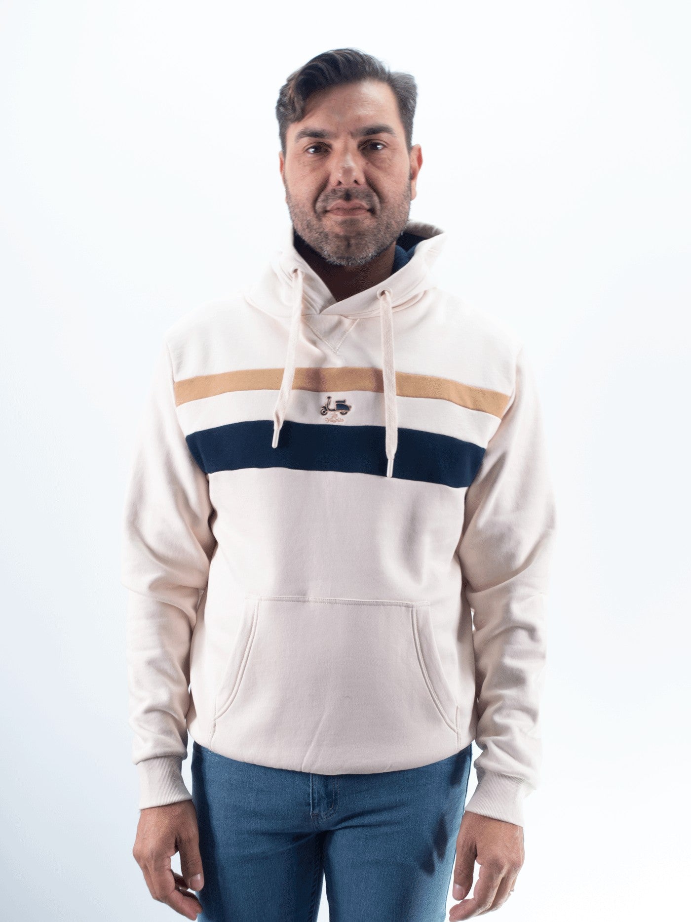 SUDADERA CAPUCHA LOGO LA VESPITA BEIG