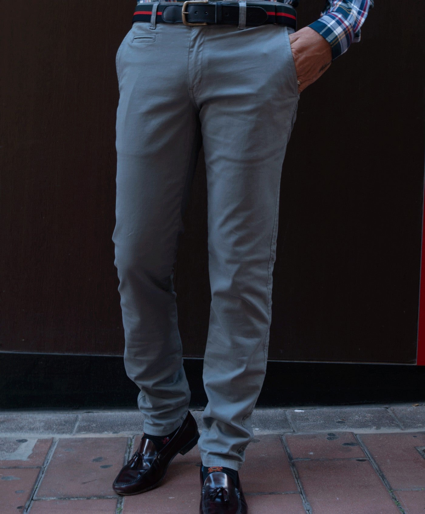 PANTALON CHINO LA VESPITA GRIS