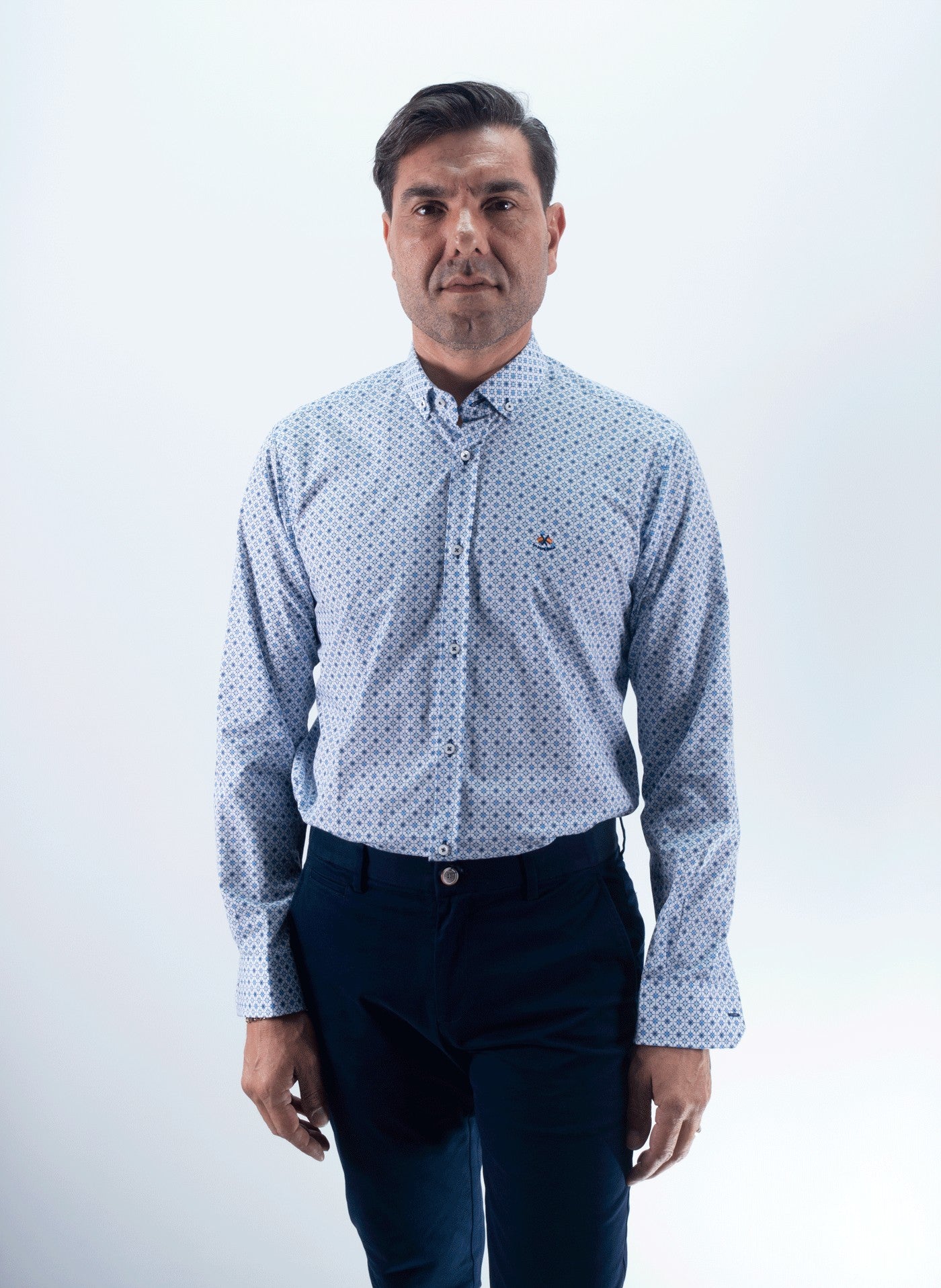CAMISA VIDRIE LA ESPANOLA AZUL
