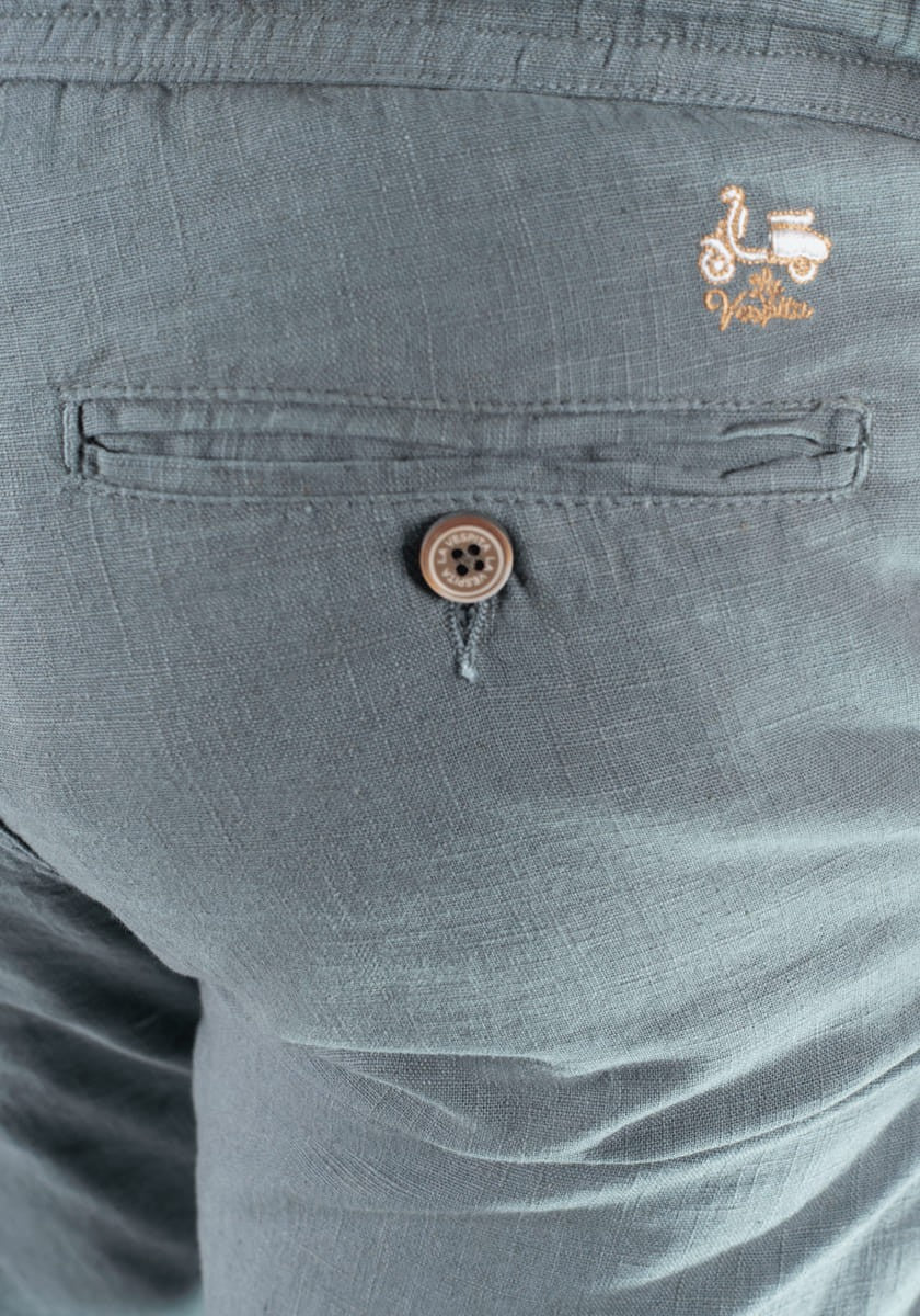 PANTALON LINO LA VESPITA VERDE