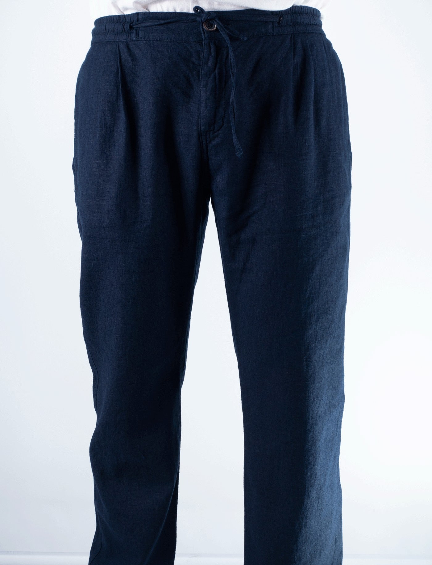 PANTALON LINO LA VESPITA MARINO