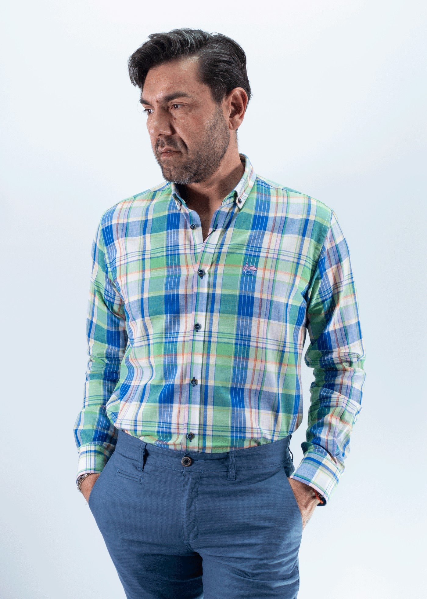 CAMISA CUADRO 67 LA VESPITA VERDE