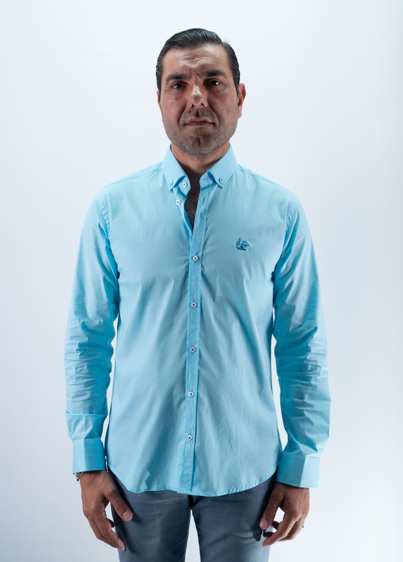 CAMISA BASIC 25 LA VESPITA TURQUESA