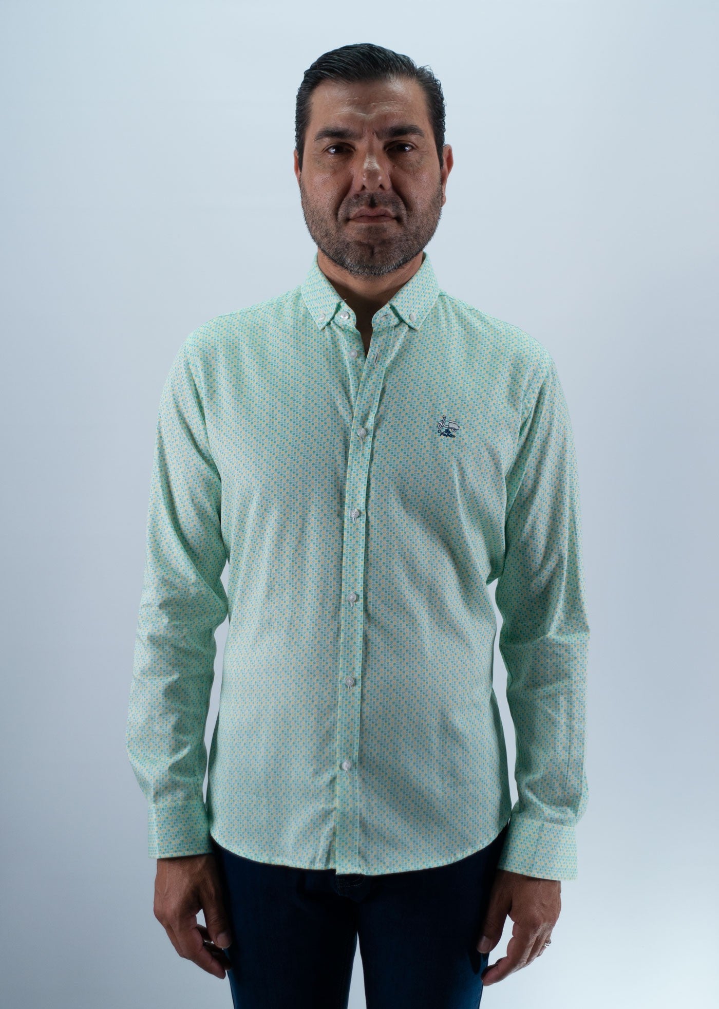CAMISA SUNSET LA VESPITA PISTACHO