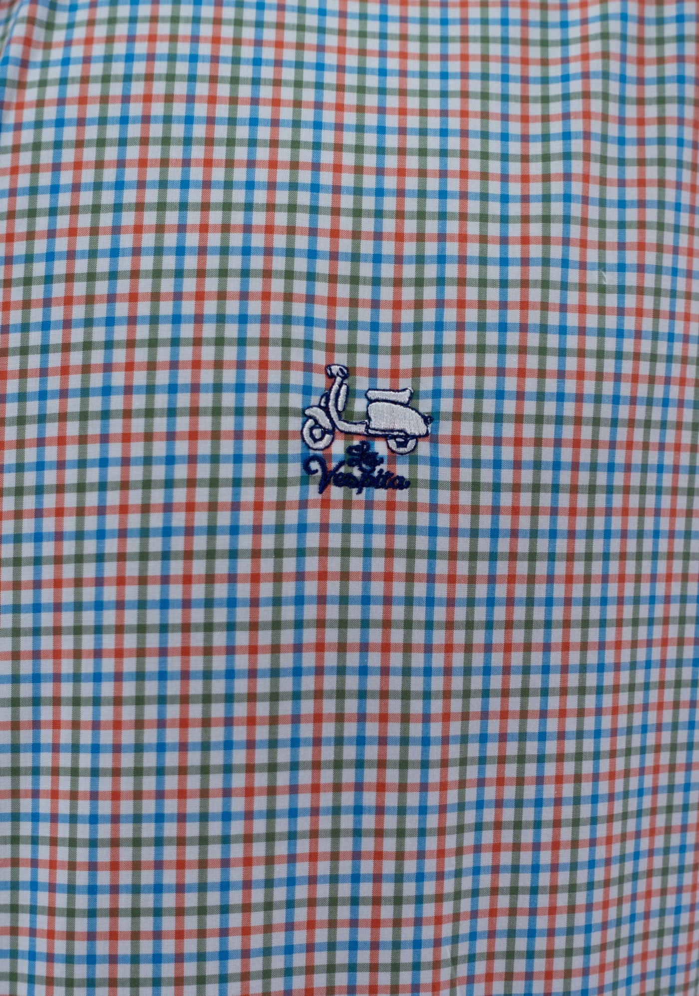 CAMISA CUADRO 81 LA VESPITA NARANJA
