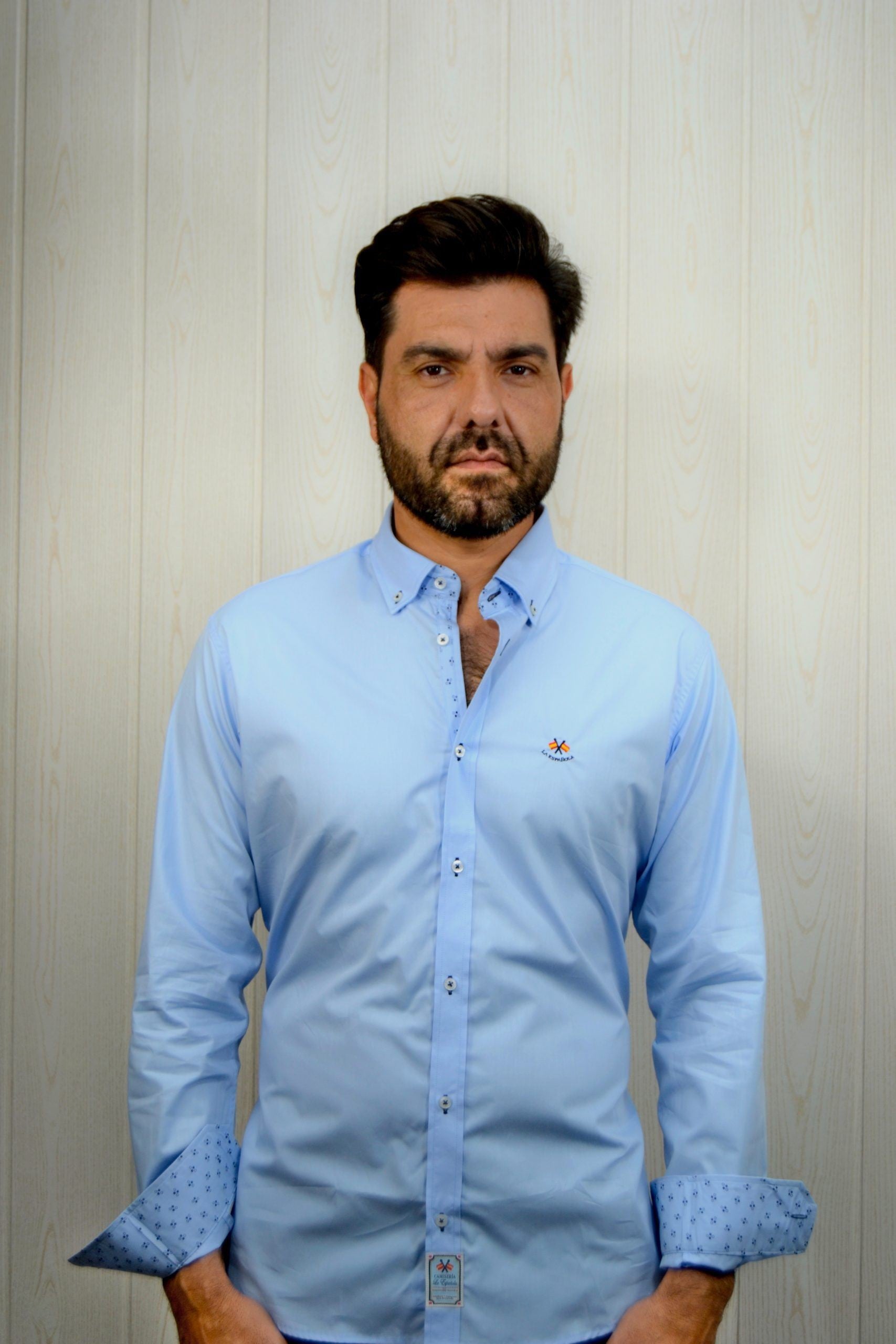 CAMISA BASIC SPAIN CELESTE