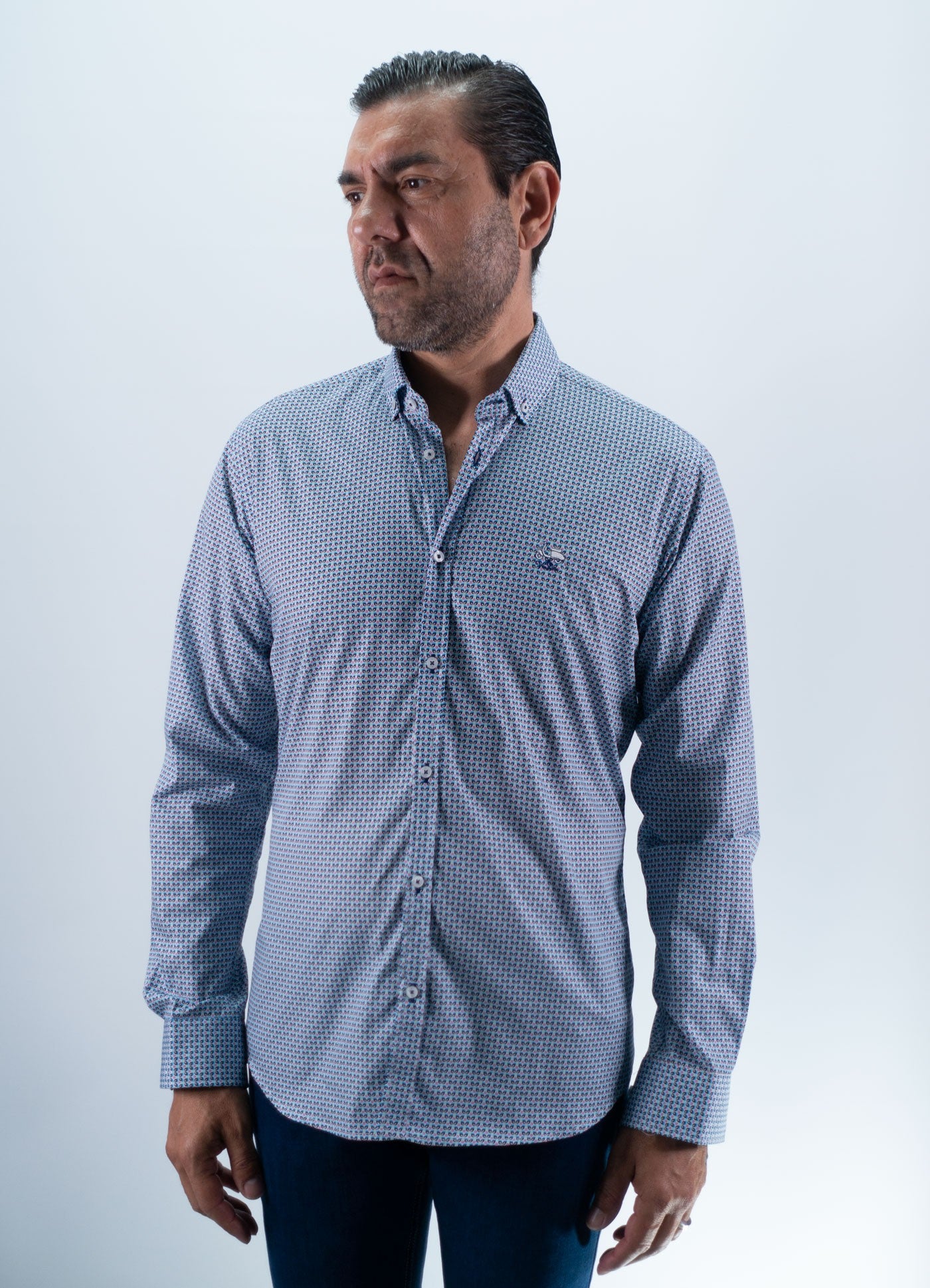 CAMISA PETALO LA VESPITA MARINO