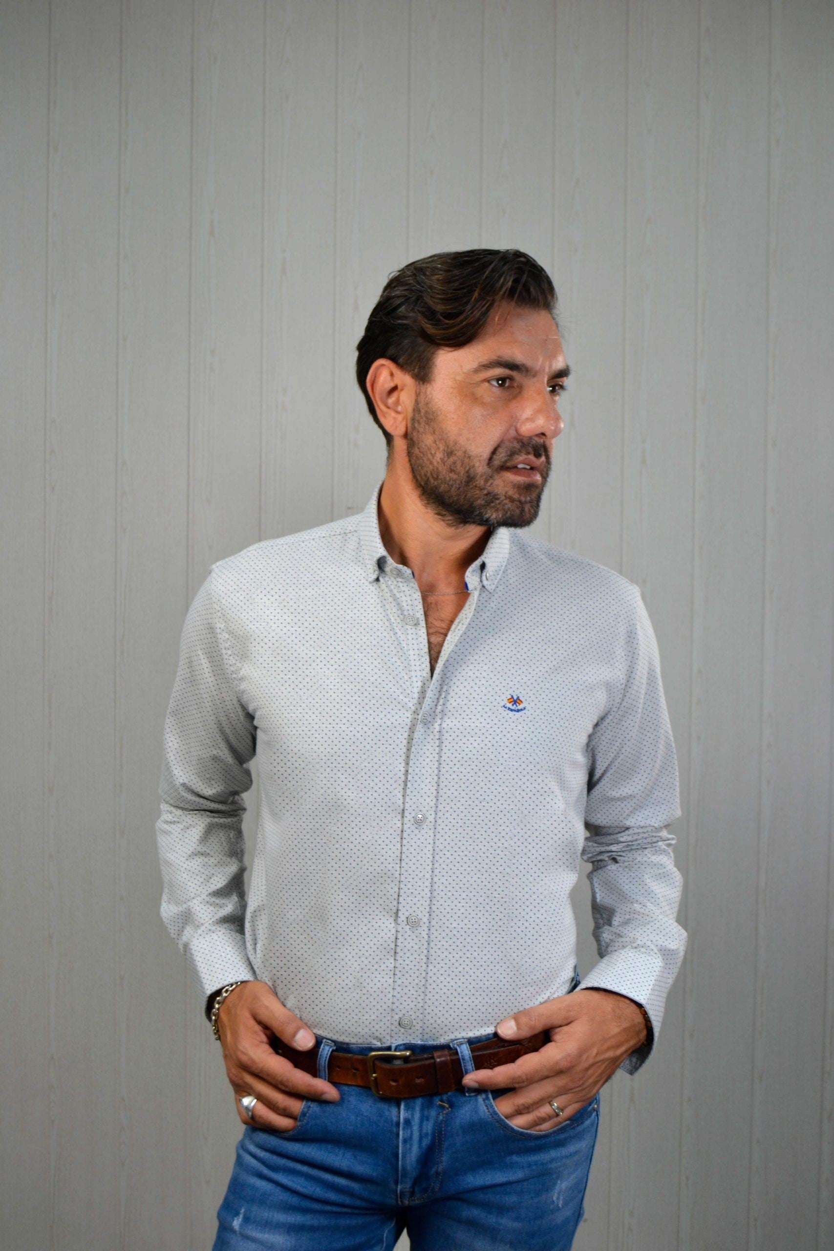 CAMISA TOPITOS LA ESPAÑOLA GRIS