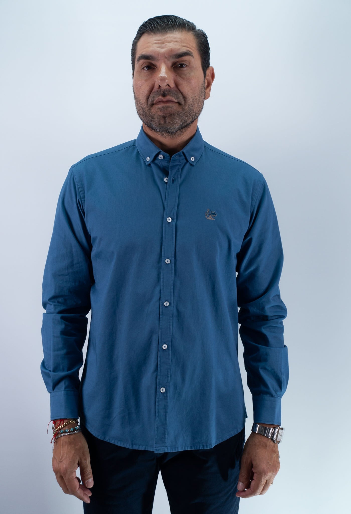 CAMISA LOGO PESPUNTE LA VESPITA AZUL