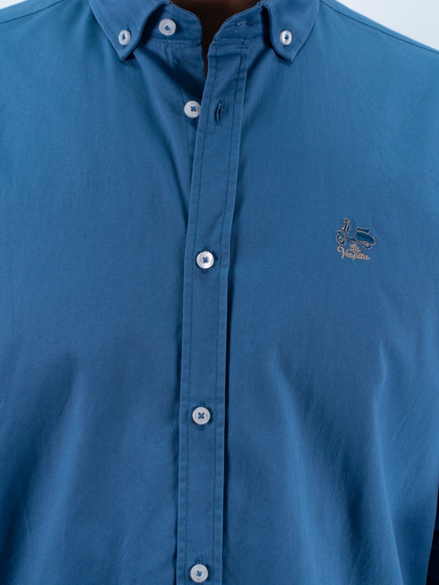 CAMISA LOGO PESPUNTE LA VESPITA AZUL