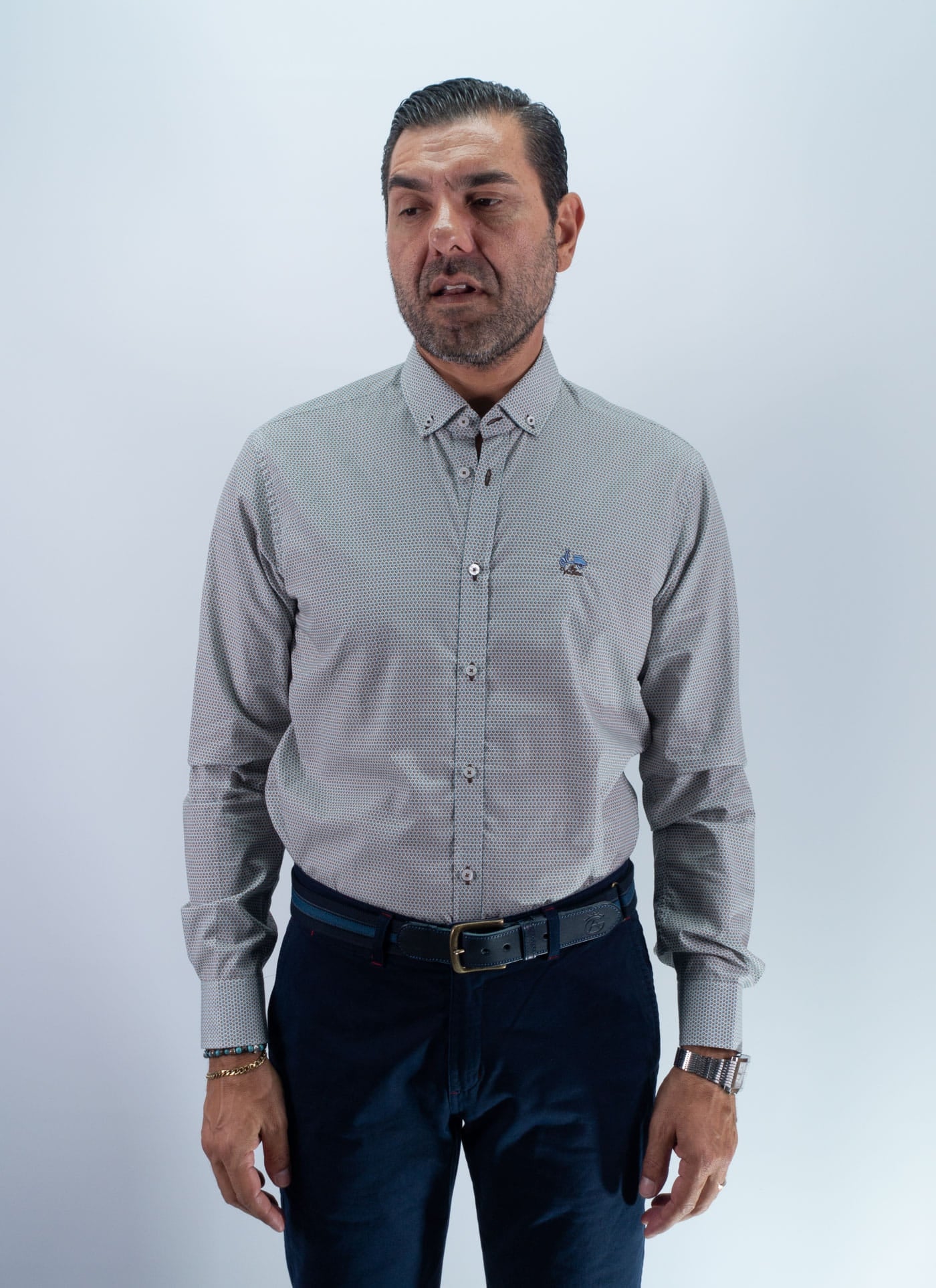 CAMISA FLOWER LA VESPITA MARRON