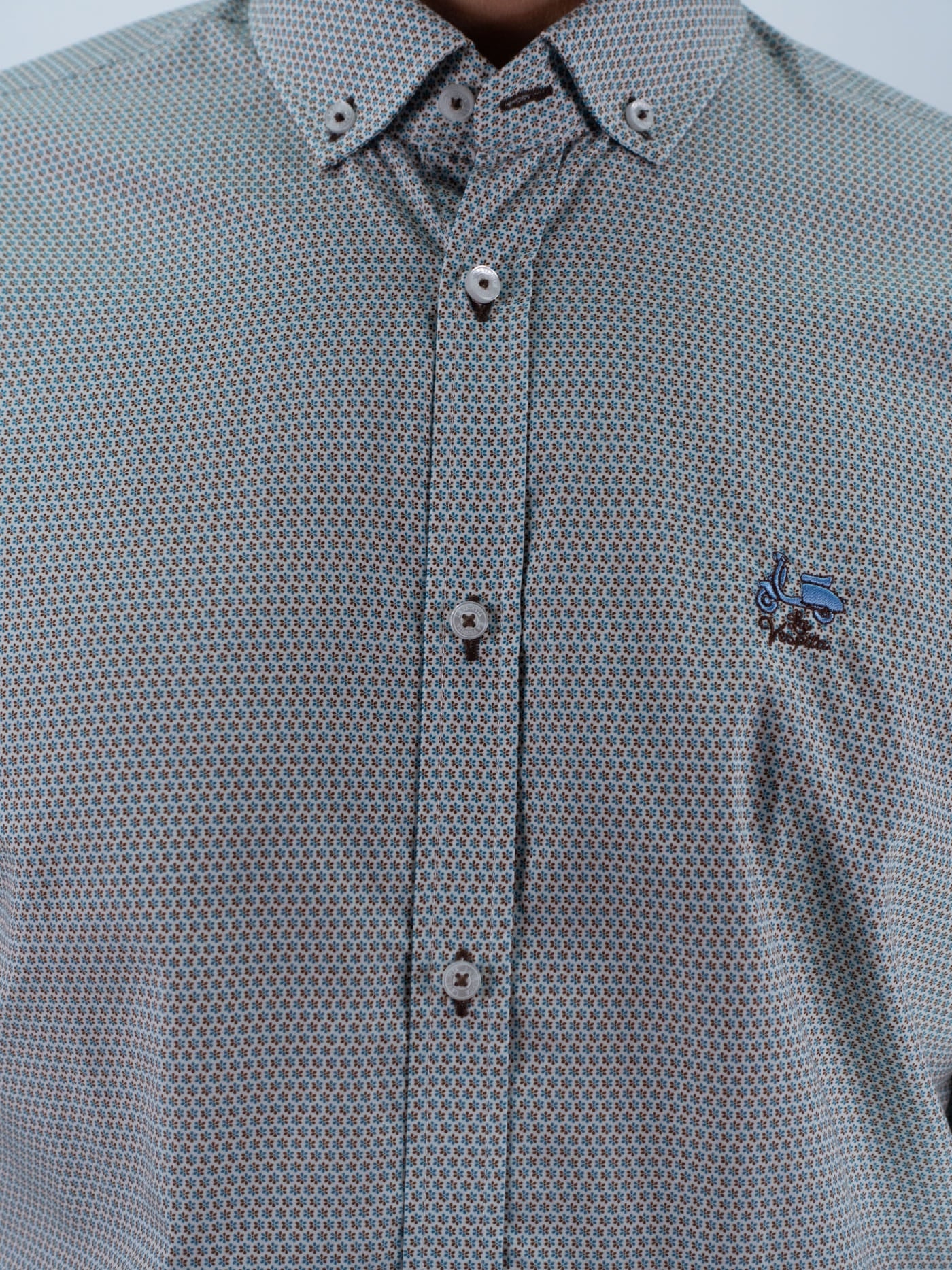CAMISA FLOWER LA VESPITA MARRON