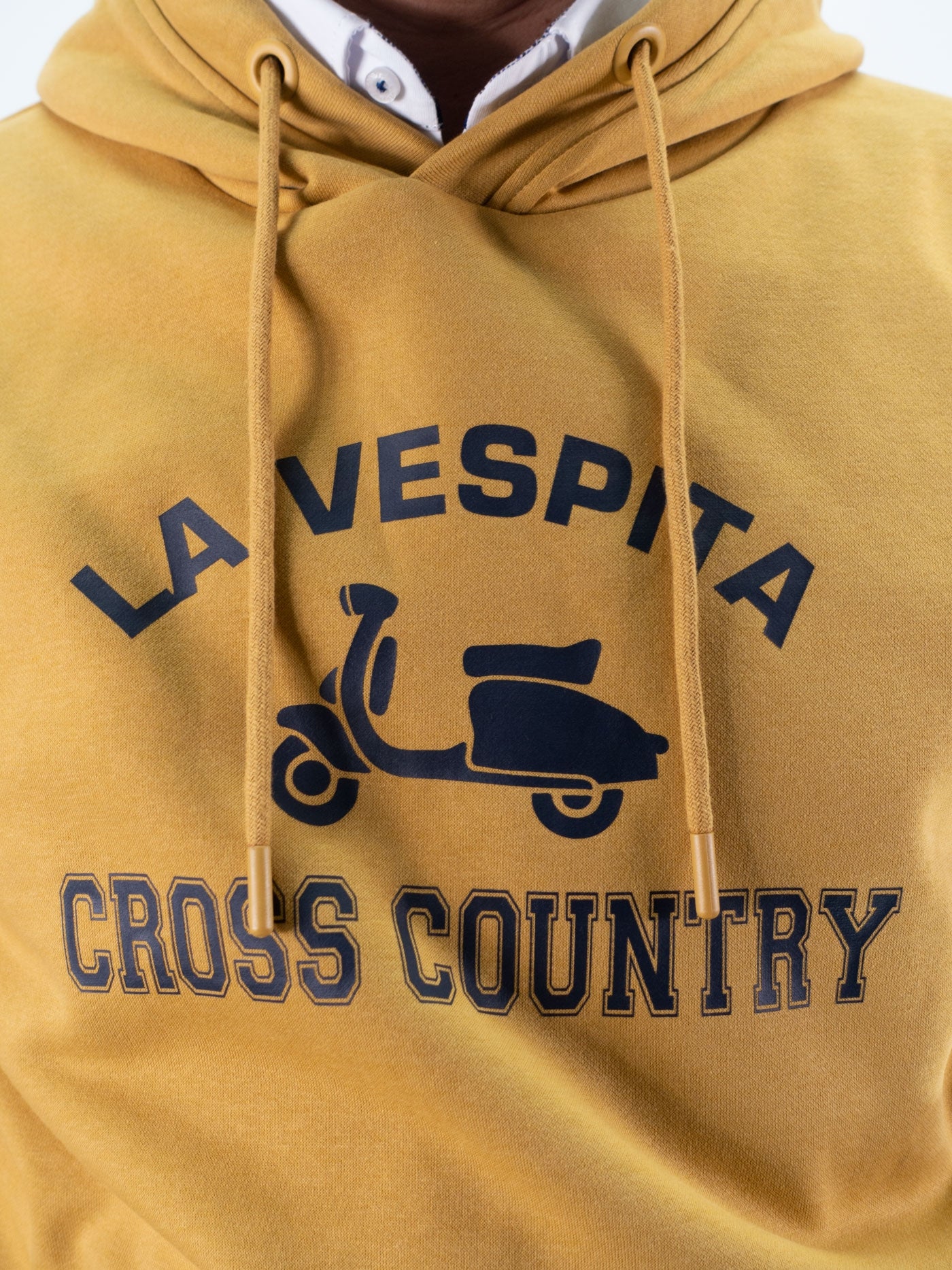SUDADERA CAPUCHA CROSS LA VESPITA MOSTAZA