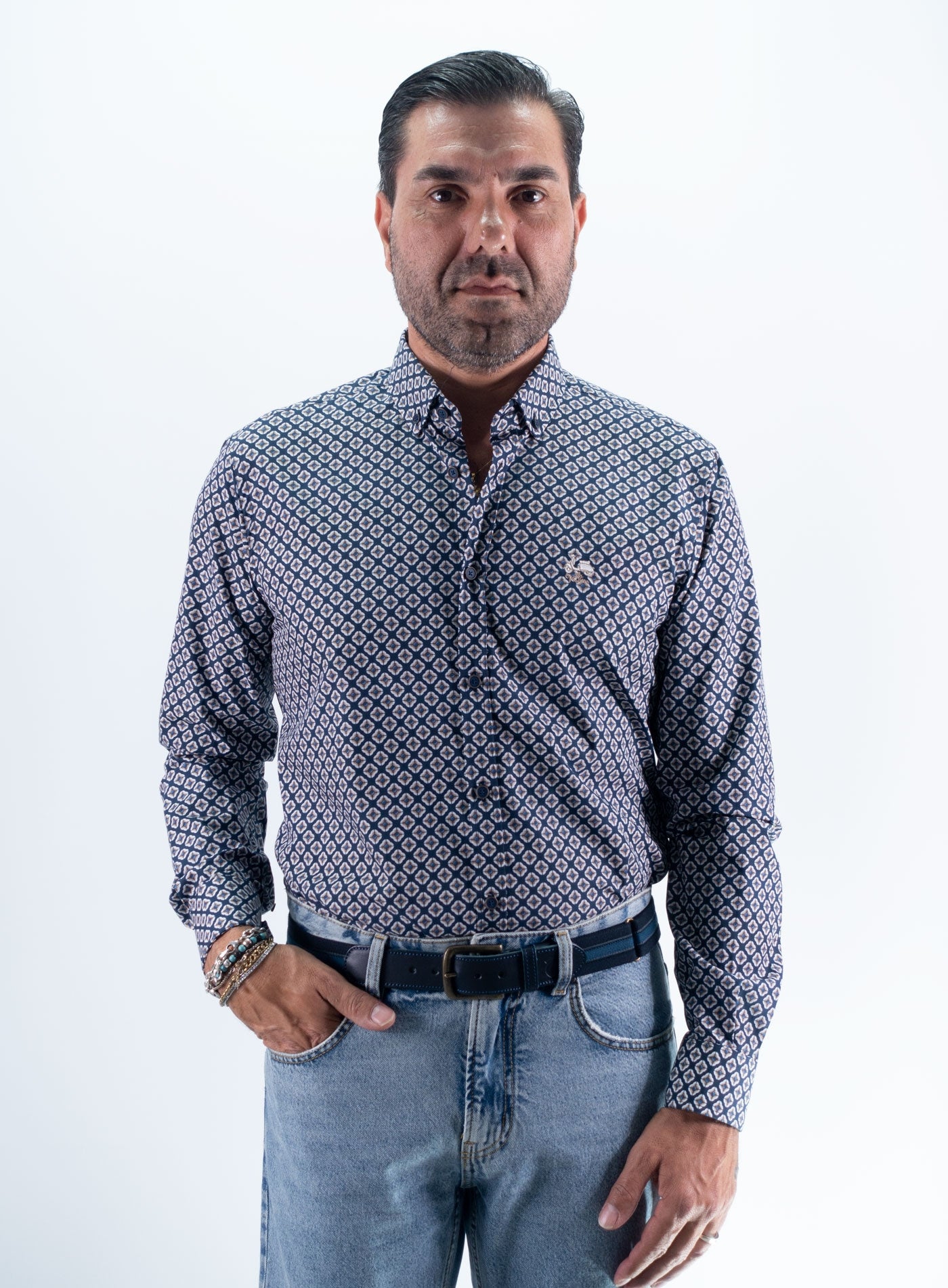 CAMISA ROSETON 2 LA VESPITA MARINO