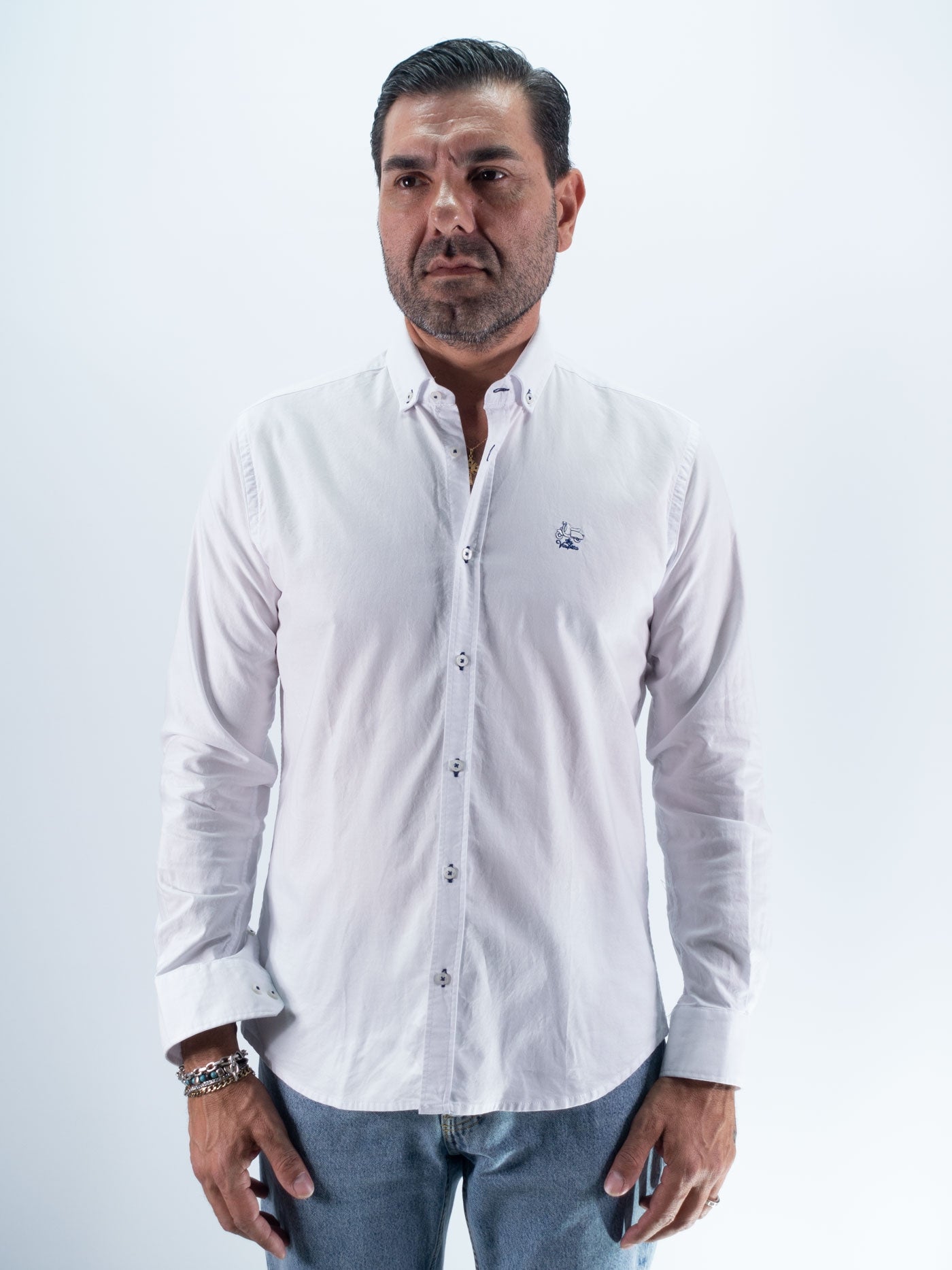 CAMISA SUPERBASIC LA VESPITA BLANCO