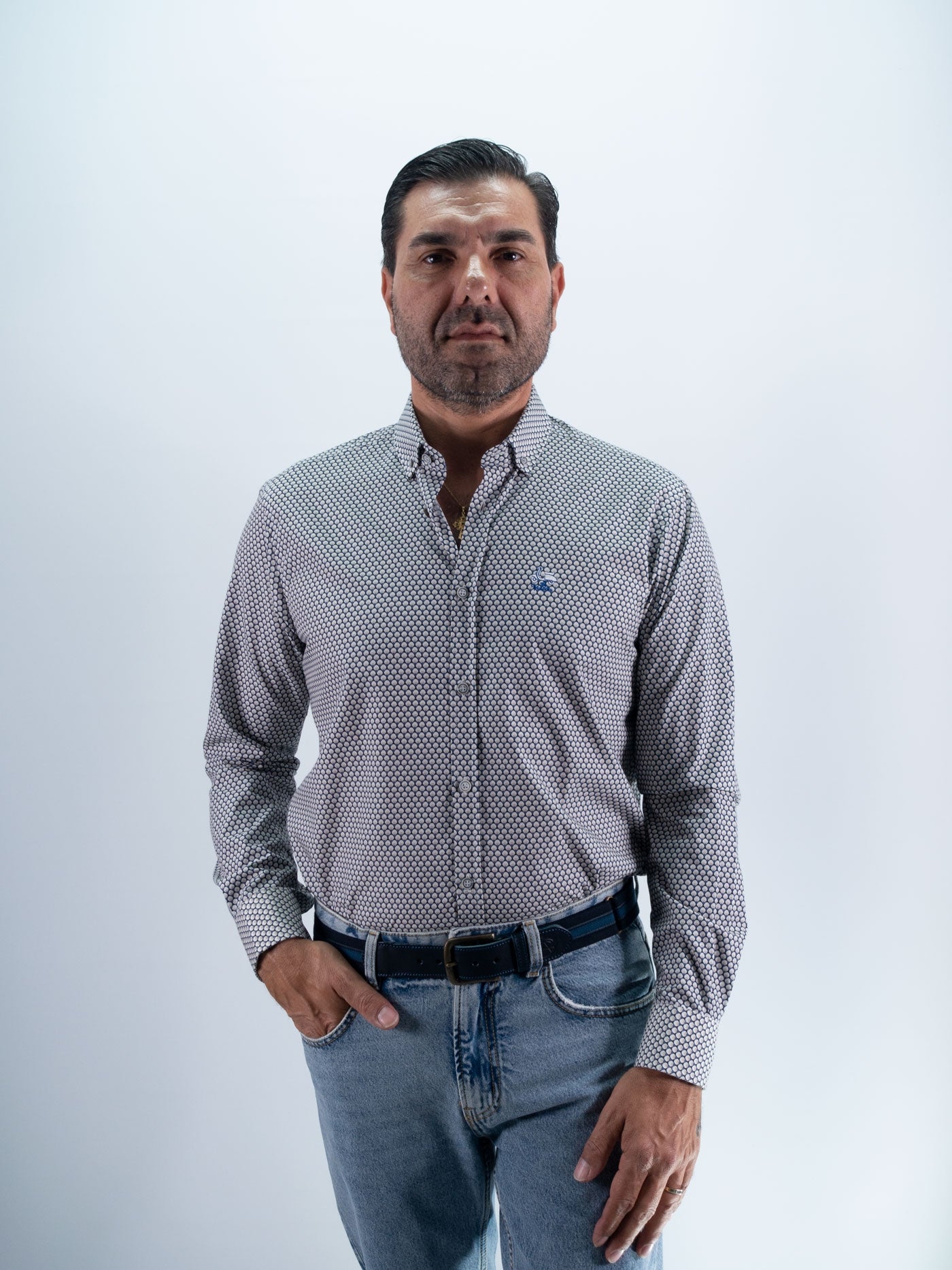 CAMISA BOMBILA LA VESPITA MARINO