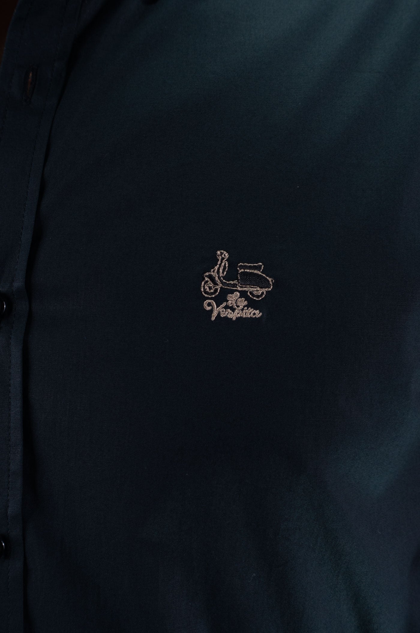 CAMISA LISA LICRA 26 LA VESPITA NEGRO