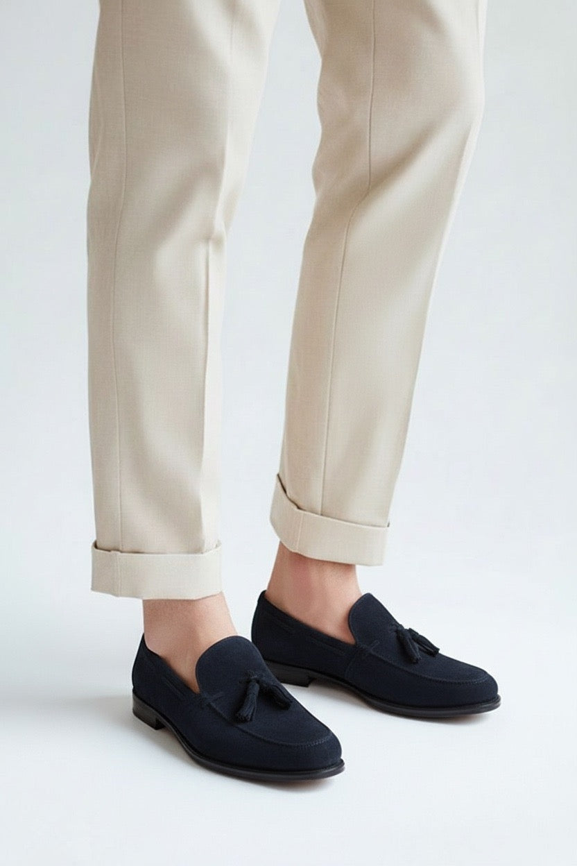 ZAPATO SERRAJE BORLAS  MARINO