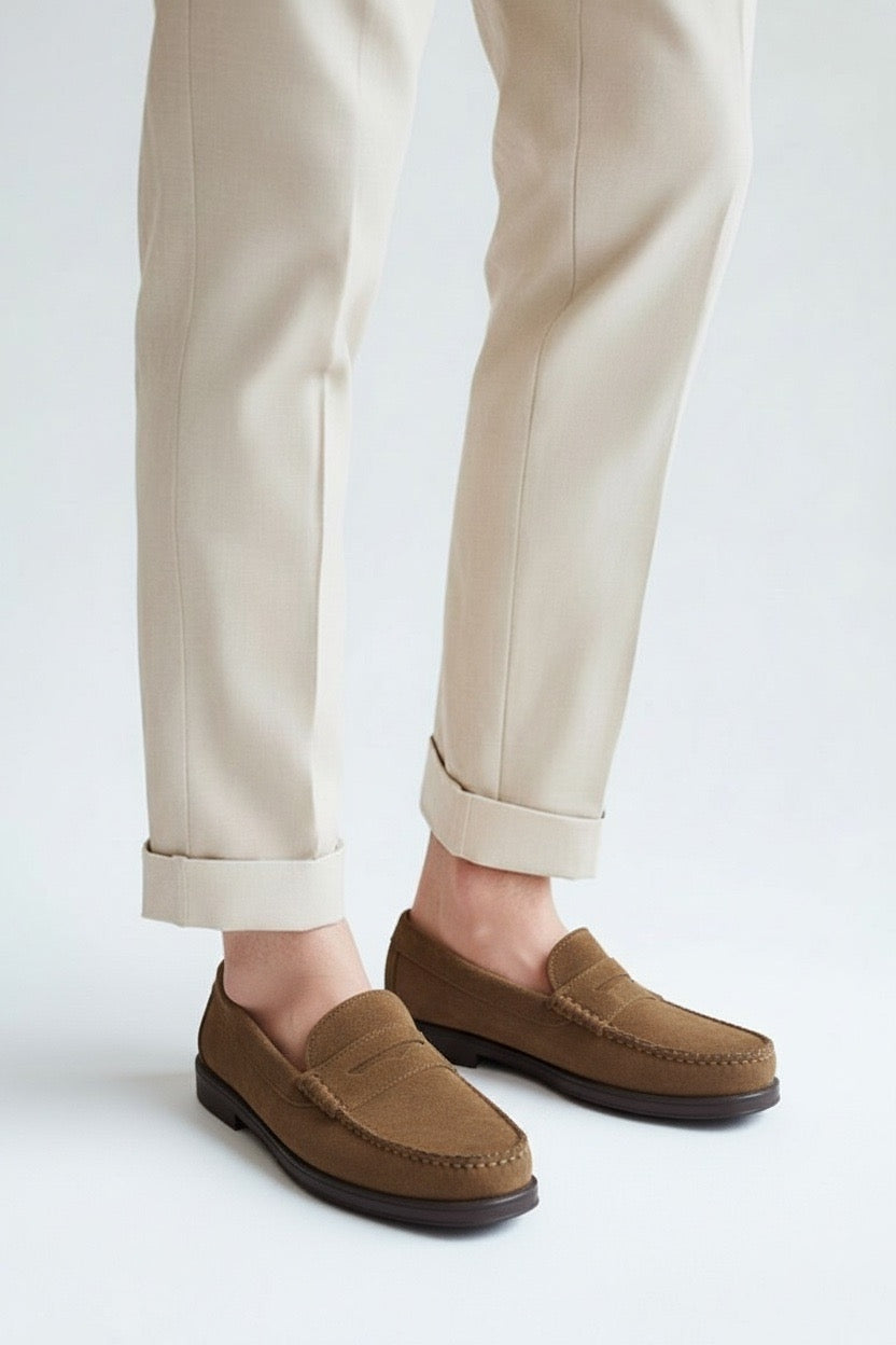 ZAPATO ANTIFAZ ANTE  CAMEL