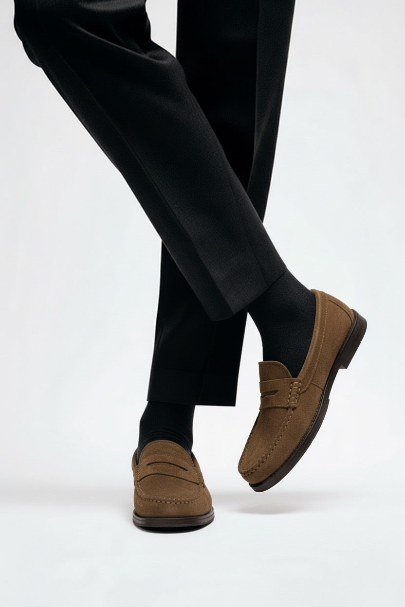 ZAPATO ANTIFAZ ANTE  CAMEL