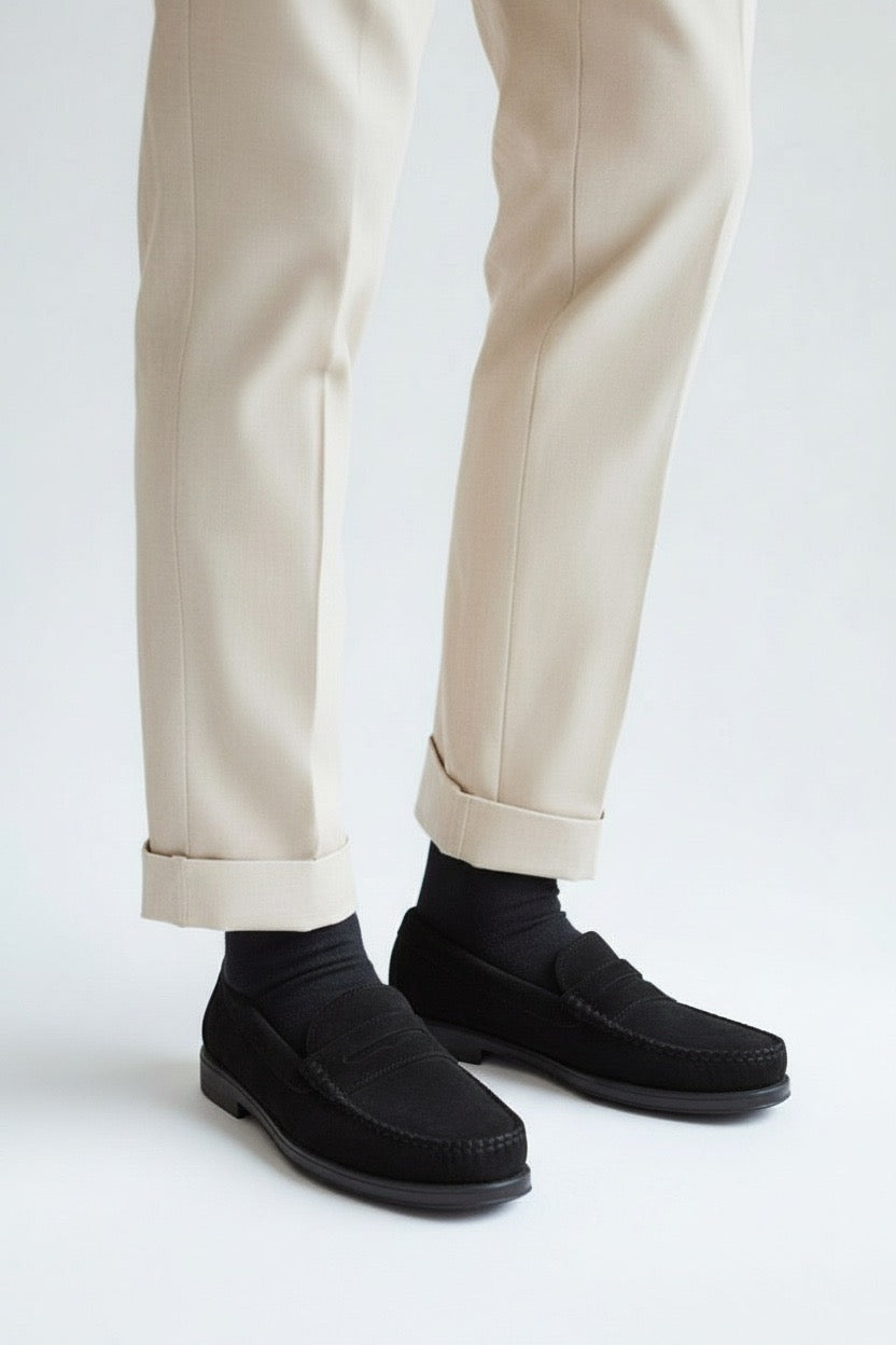 ZAPATO ANTIFAZ ANTE  MARINO