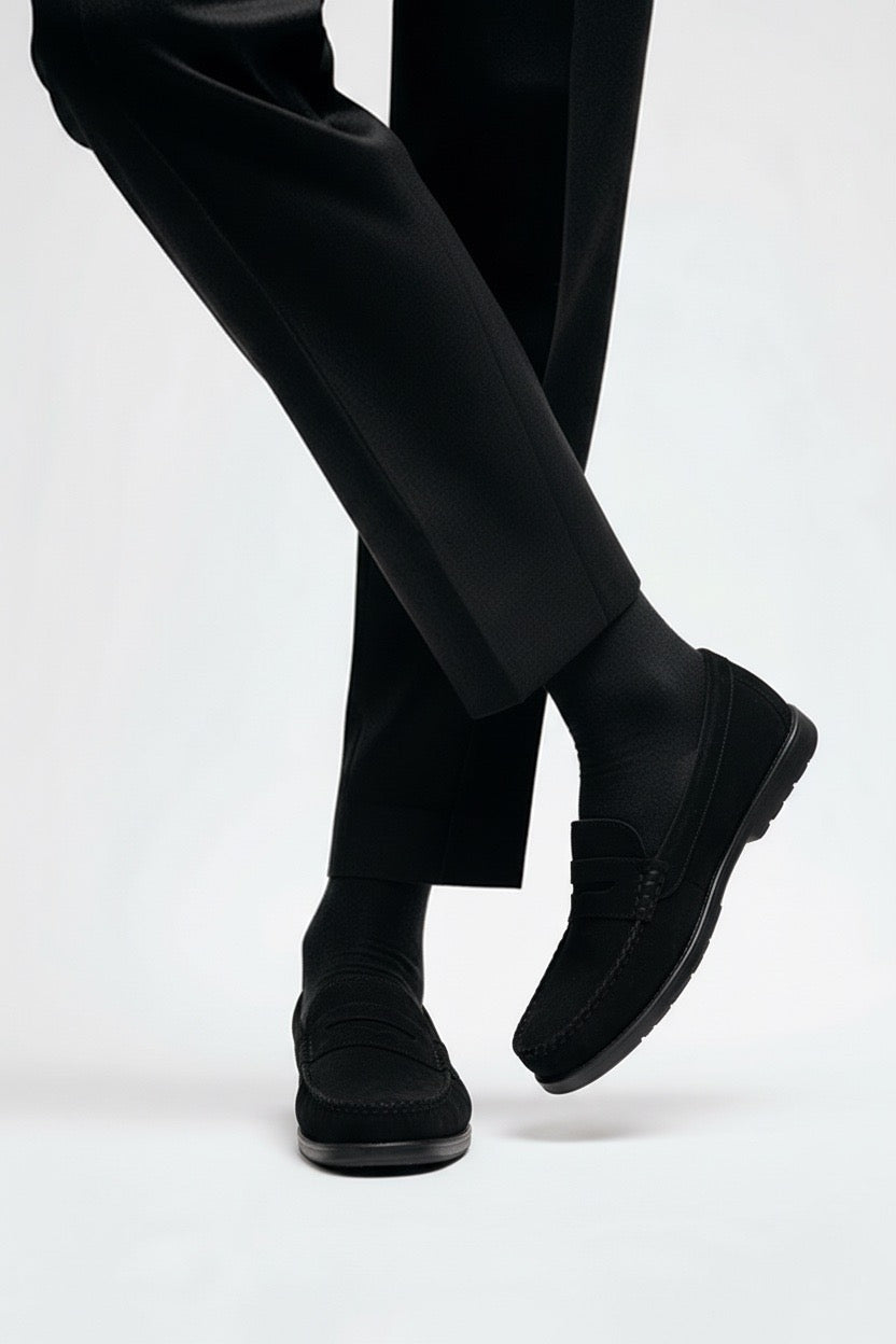 ZAPATO ANTIFAZ ANTE  MARINO