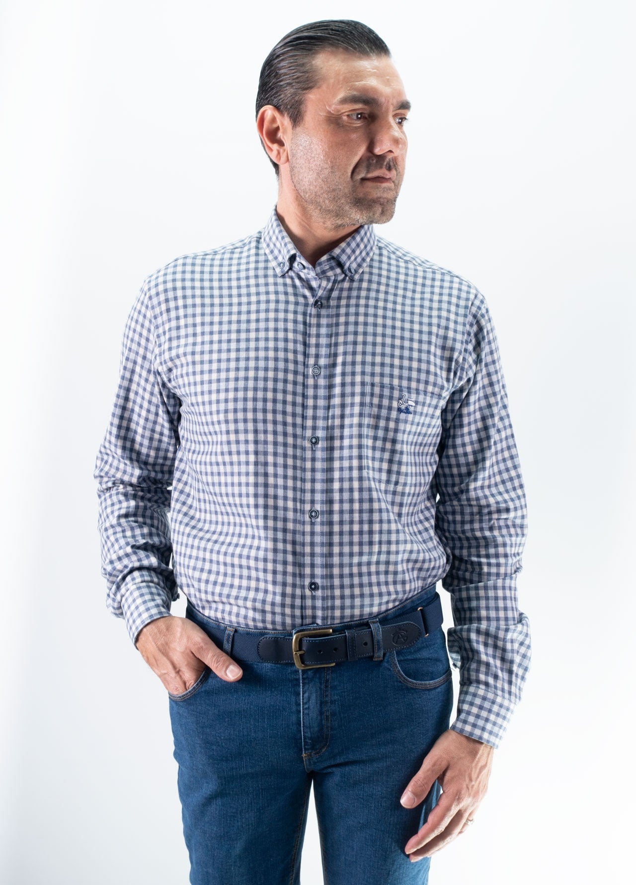 CAMISA BOLSILLO CESAR LA VESPITA MARINO