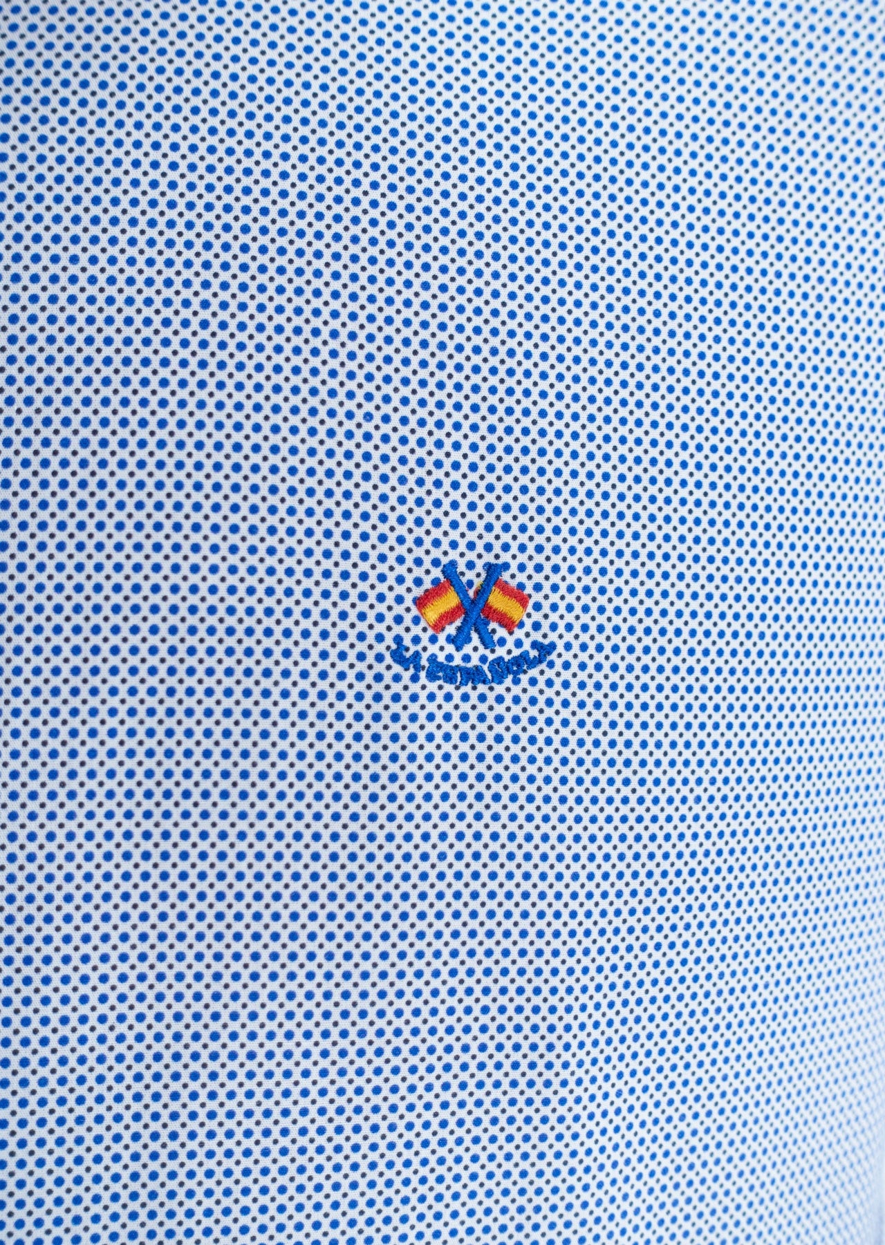CAMISA PUNTITO LA ESPAÑOLA AZUL