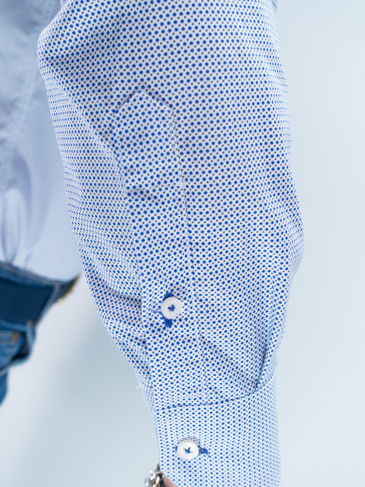 CAMISA PUNTITO LA ESPAÑOLA AZUL