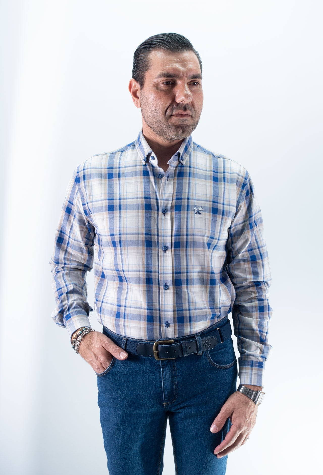 CAMISA CUADRO 37 LA VESPITA AZUL