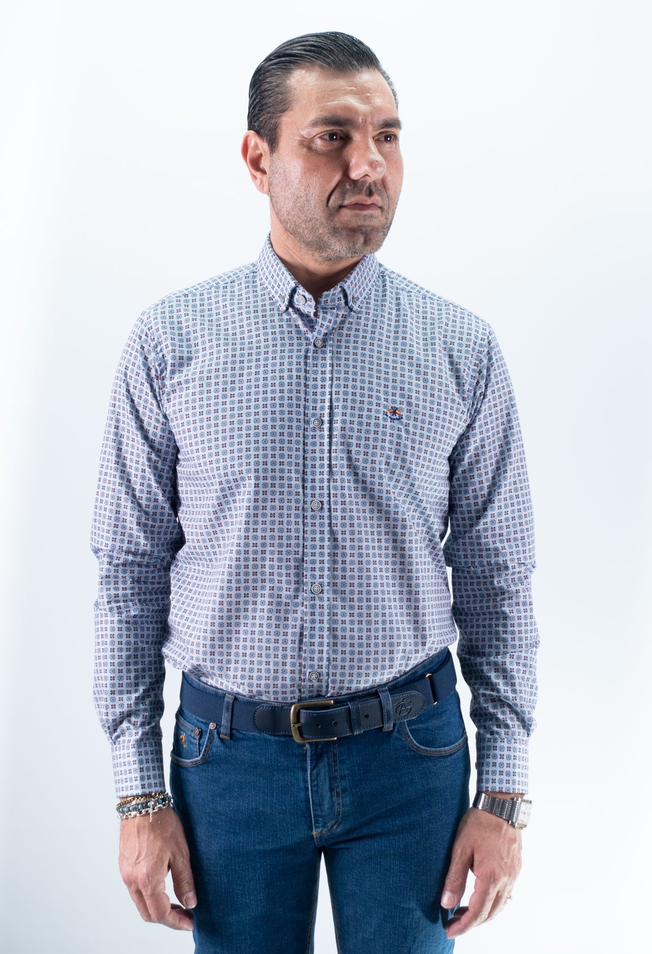 CAMISA BUFALO LA ESPANOLA CELESTE