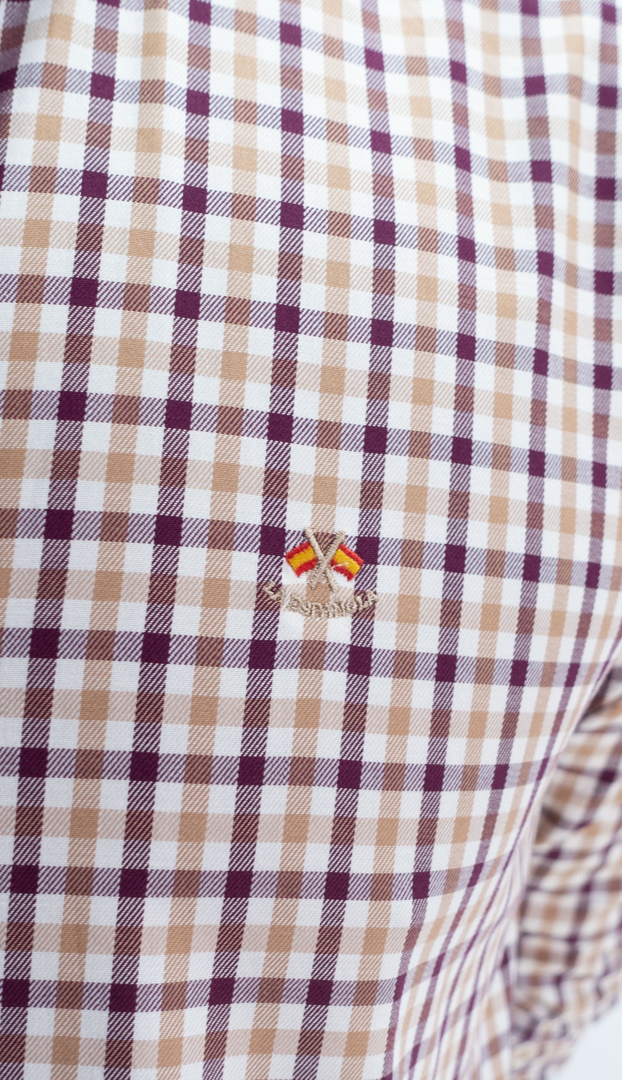 CAMISA CUADRO 40 LA ESPANOLA BURDEOS