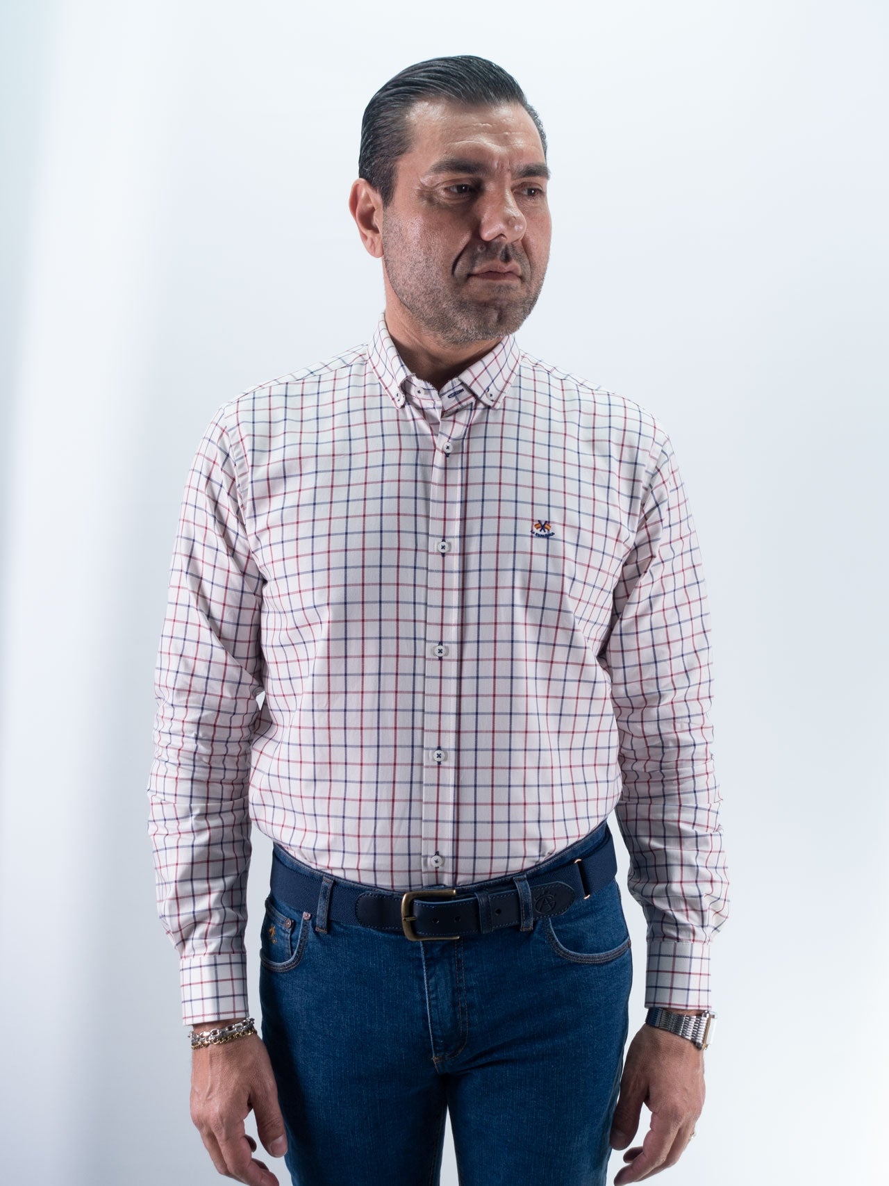 CAMISA CUADRO 39 LA ESPANOLA BURDEOS