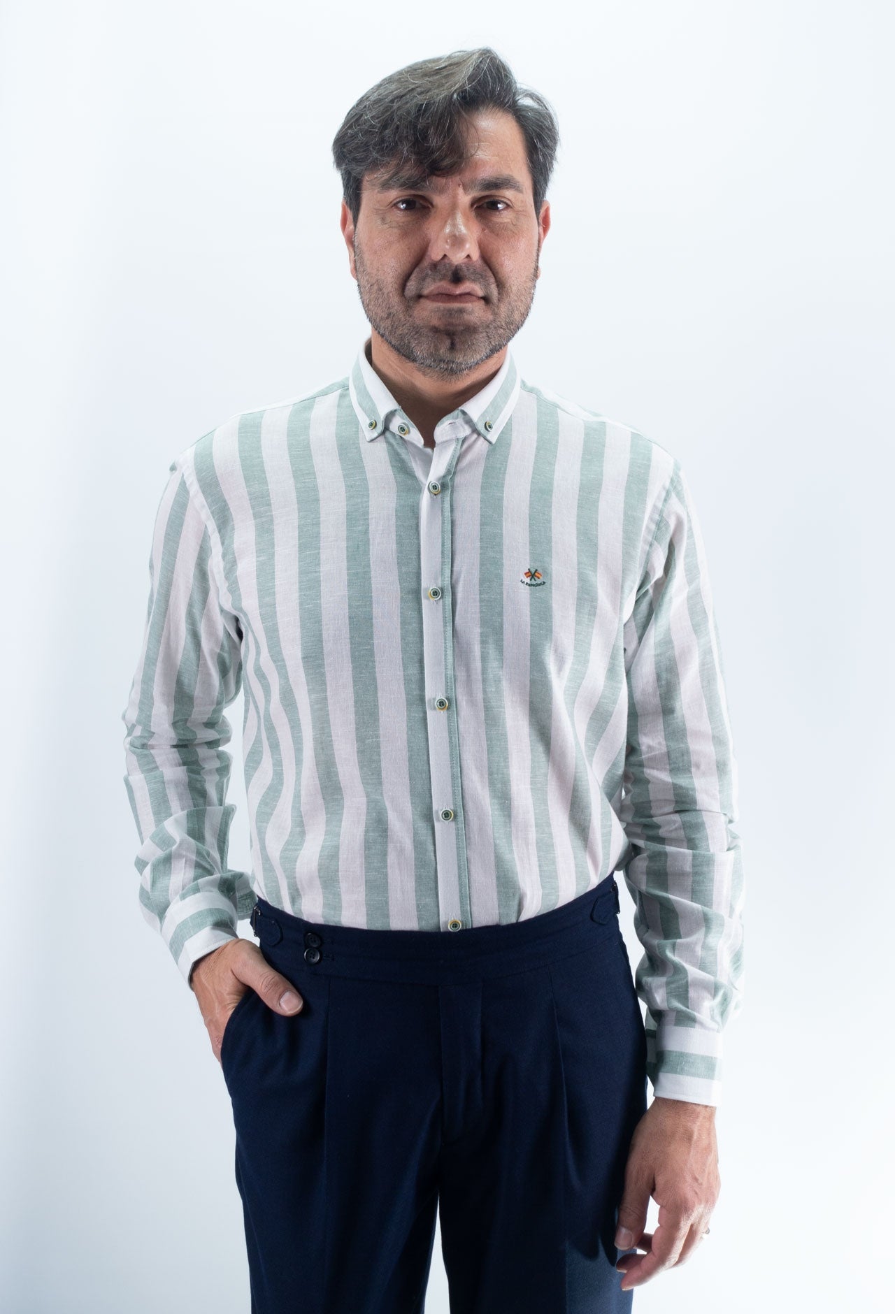 CAMISA RAYAS 60 LA VESPITA VERDE