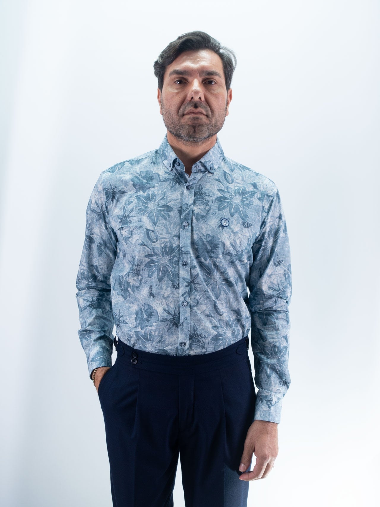 CAMISA HIBISCO 2 LA VESPITA AZUL