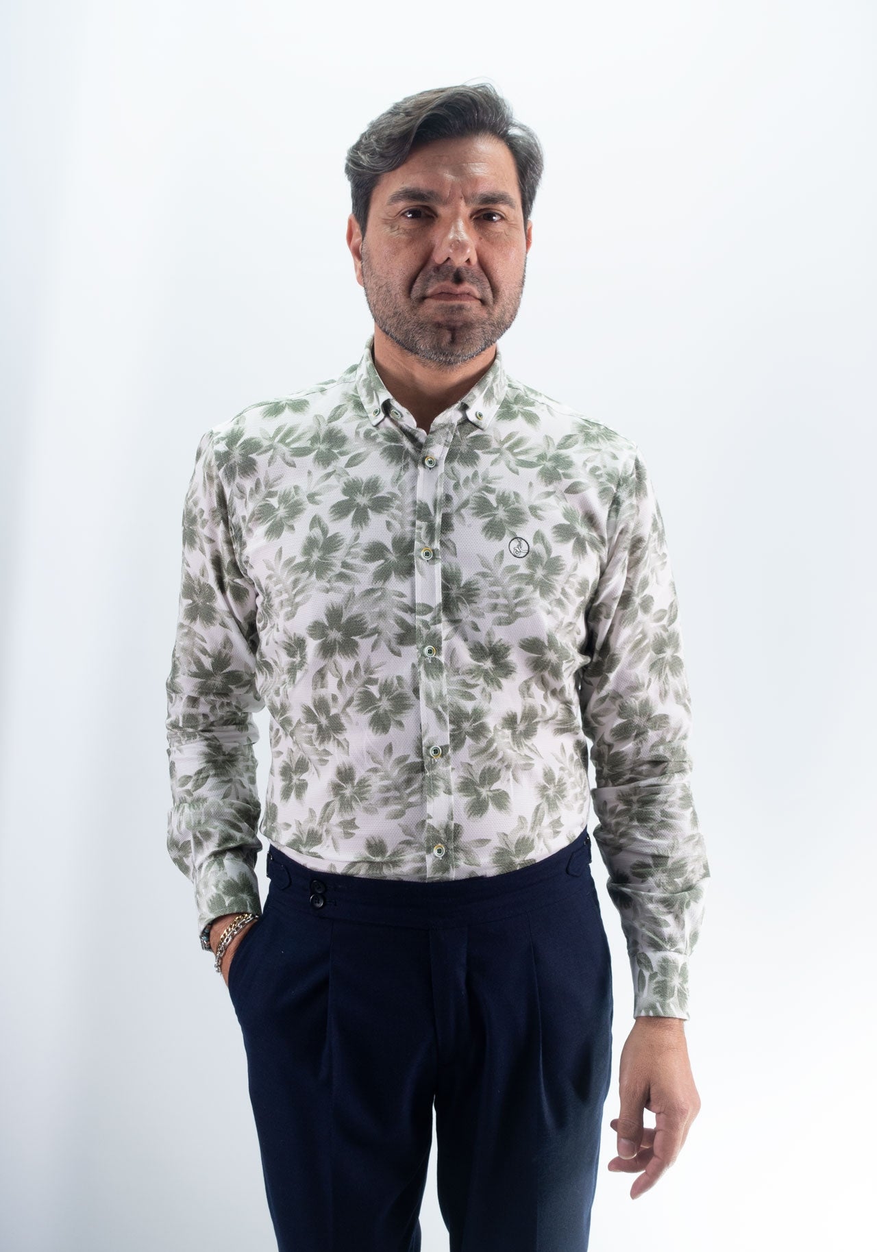 CAMISA HOJAS SUMMER LA ESPAÑOLA VERDE