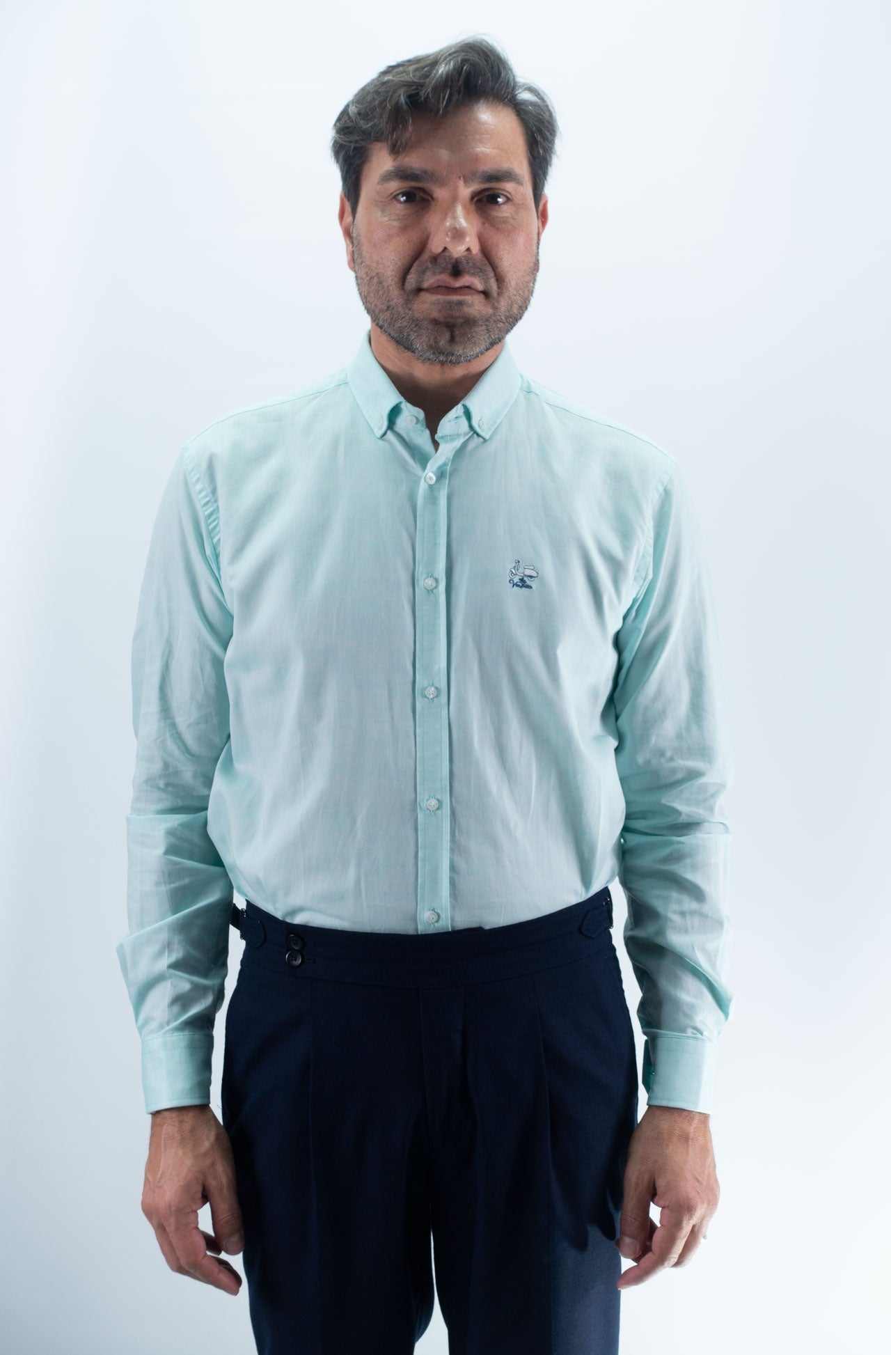 CAMISA LISA 26 LA VESPITA AGUA MARINA
