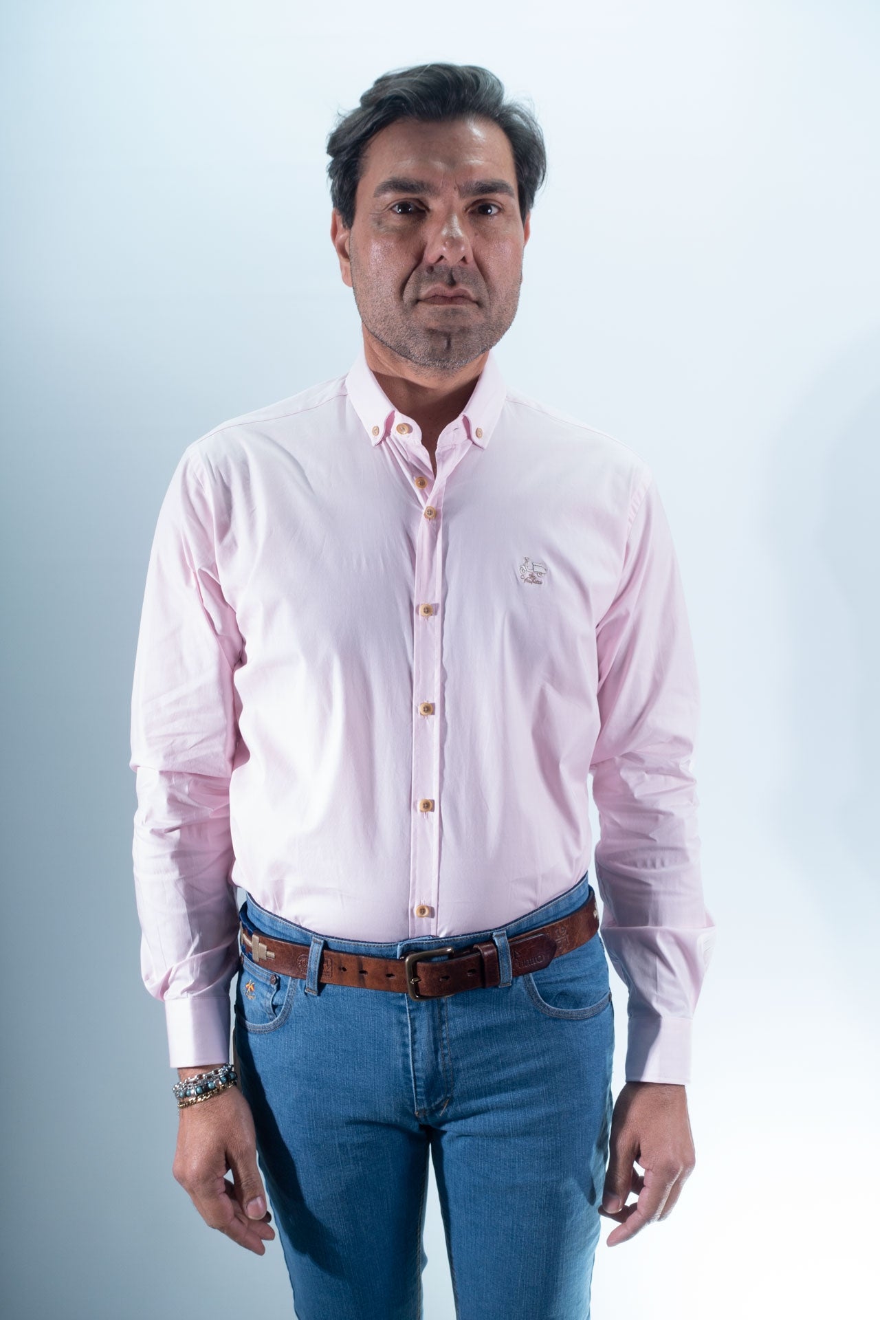 CAMISA LISA BOTON LA VESPITA ROSA