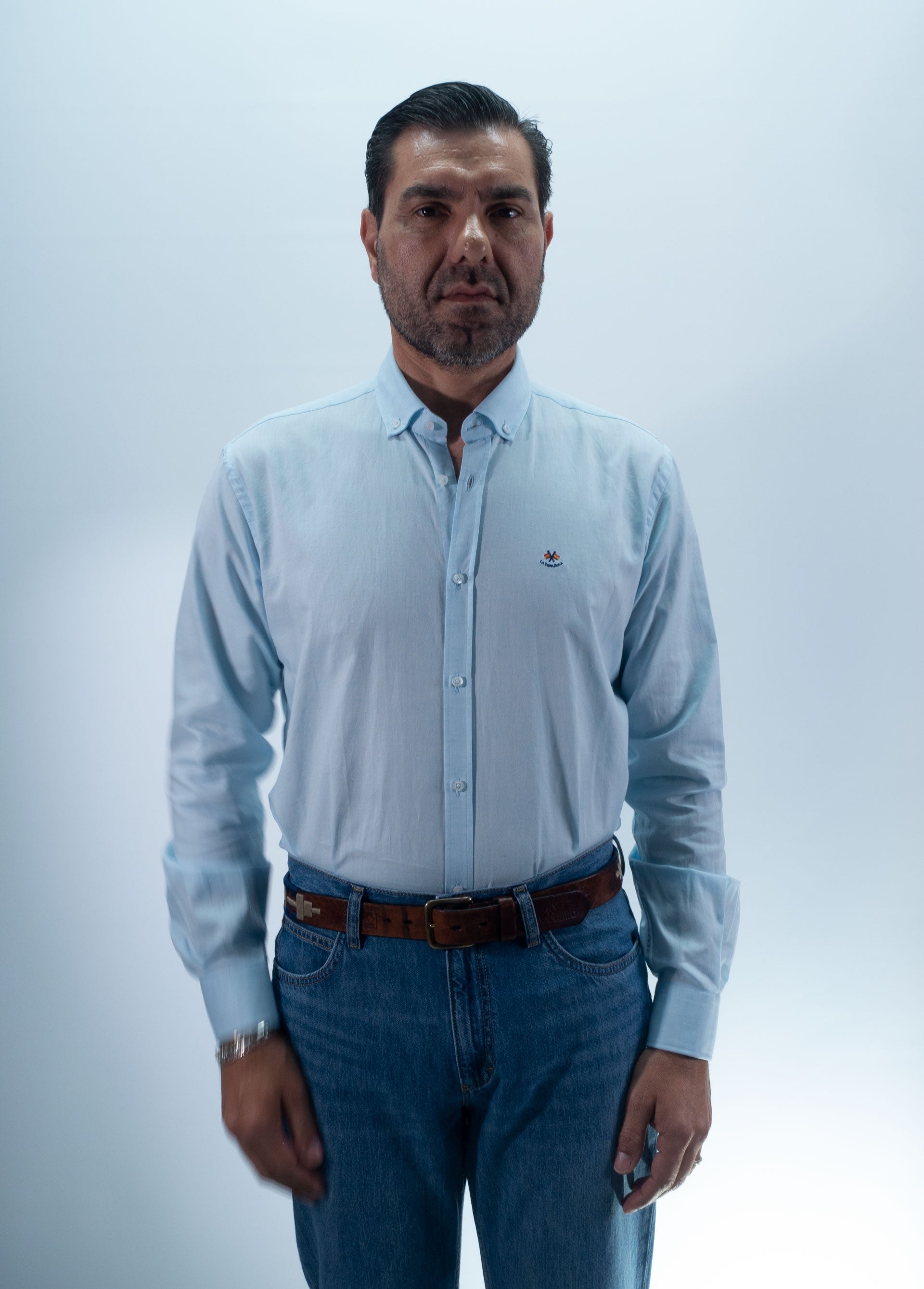 CAMISA LISA CODERA LA ESPANOLA CELESTE