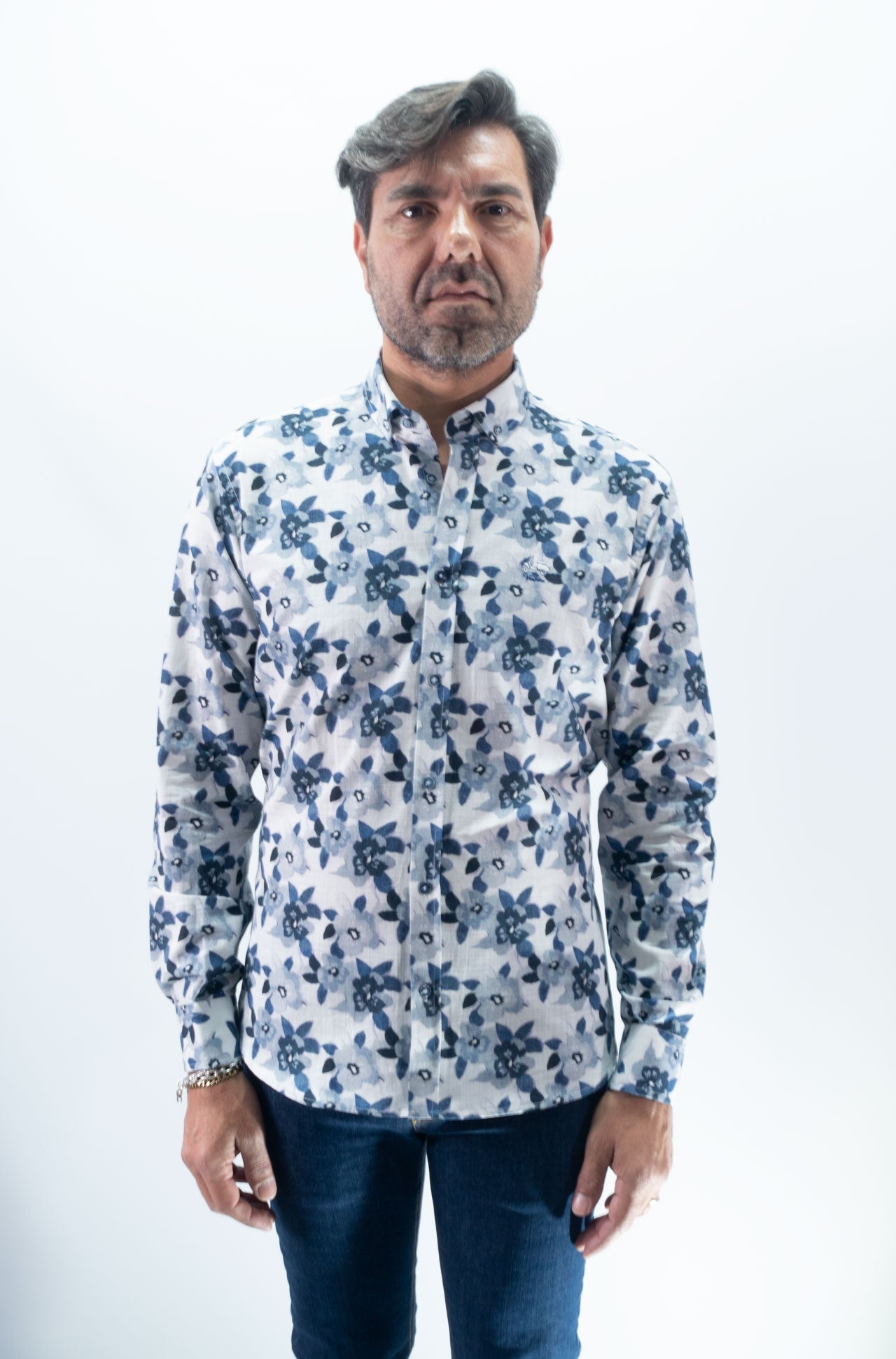 CAMISA TRI-FLOR LA VESPITA MARINO