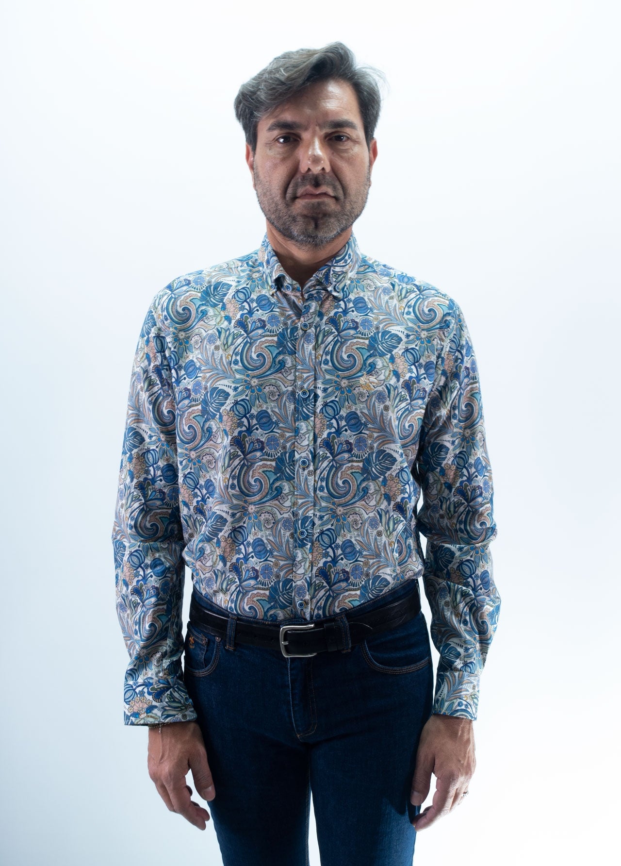 CAMISA BOTANICO LA VESPITA AZUL