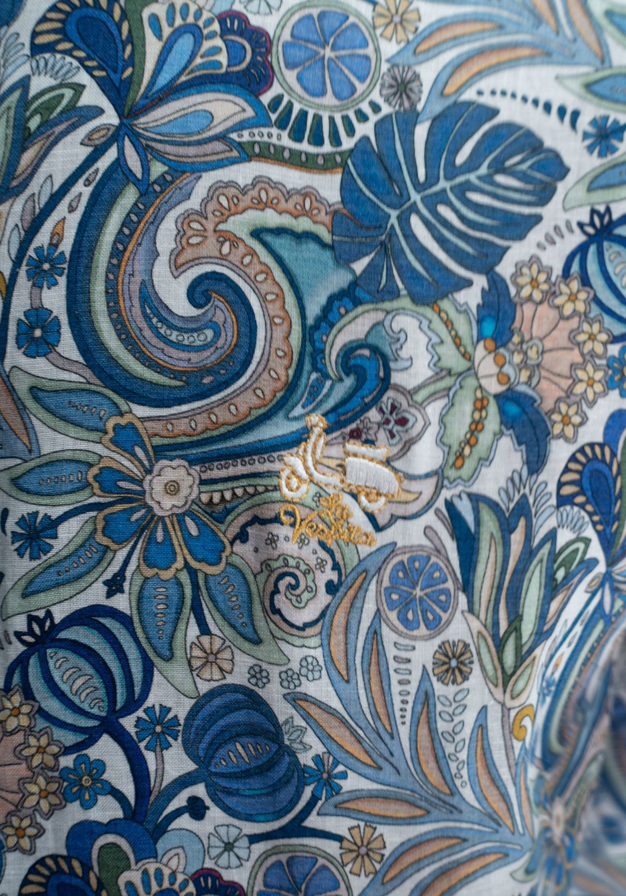 CAMISA BOTANICO LA VESPITA AZUL