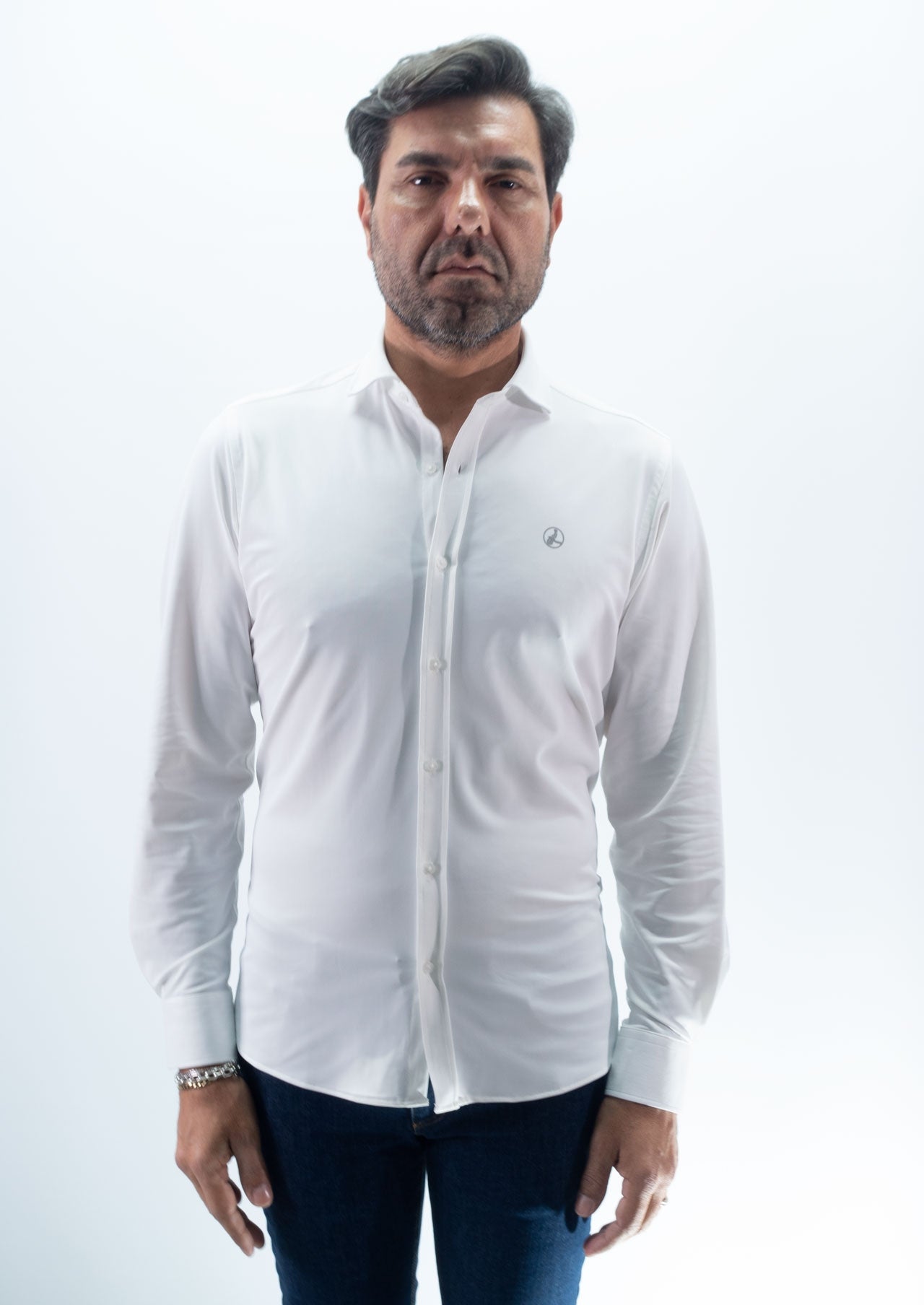 CAMISA LICRA FLEX LA VESPITA BLANCO