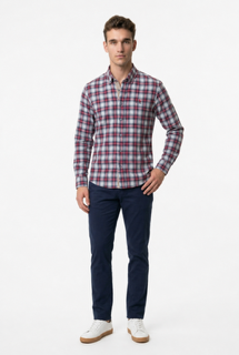 CAMISA CUADRO FIL LA VESPITA ROJO