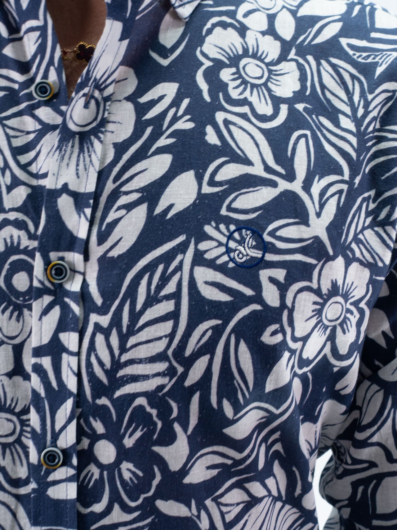 CAMISA FLOR GR LA VESPITA AZUL