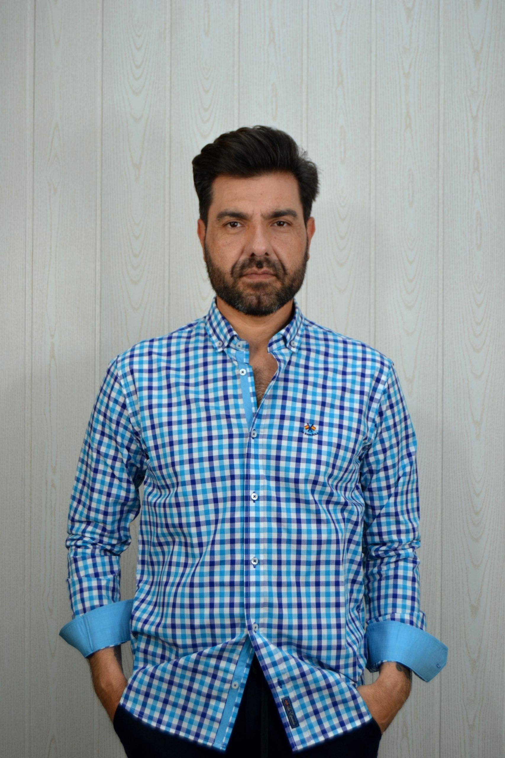 CAMISA CUADROS ME LA ESPAÑOLA TURQUESA