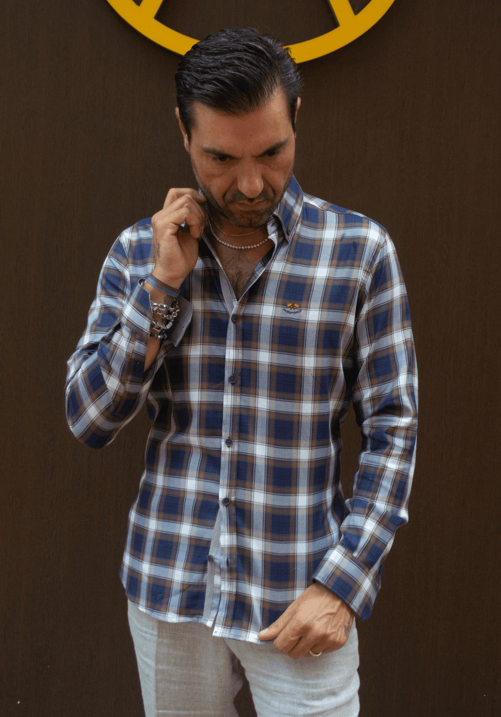CAMISA CUADRO 44 LA ESPAÑOLA CHOCOLATE