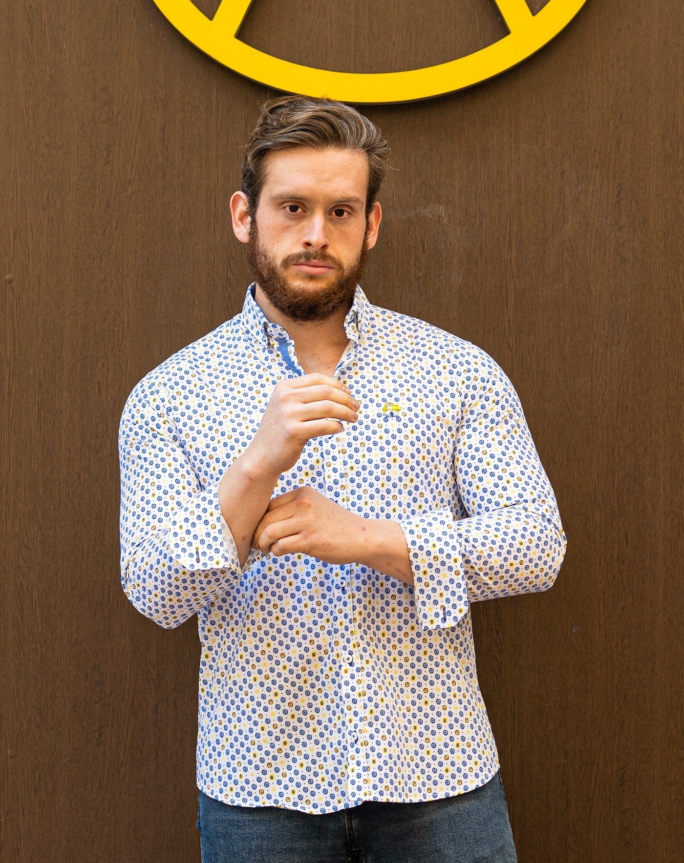 CAMISA FLOR CE LA VESPITA LA VESPITA AZUL